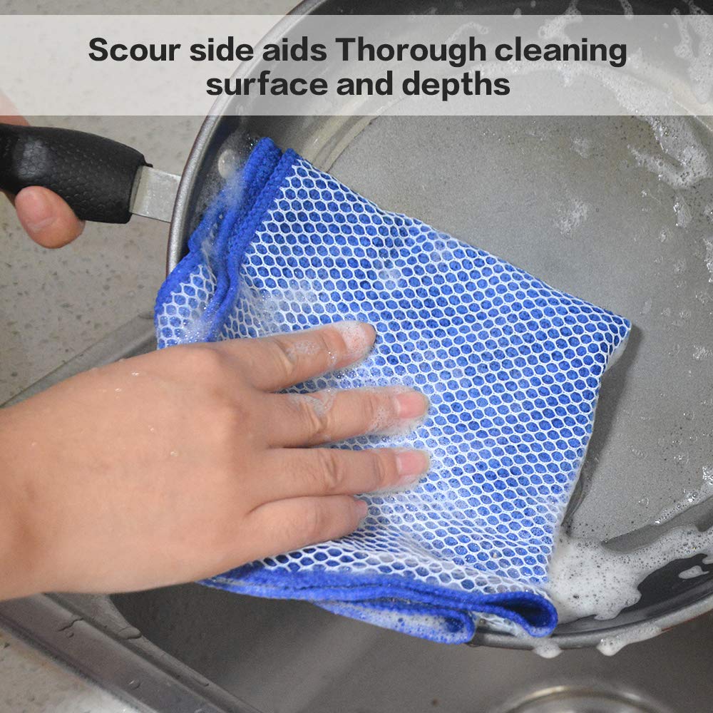 Dish Cloth for Washing Dishes Kitchen Washcloth Cleaning Cloth (5 Count)