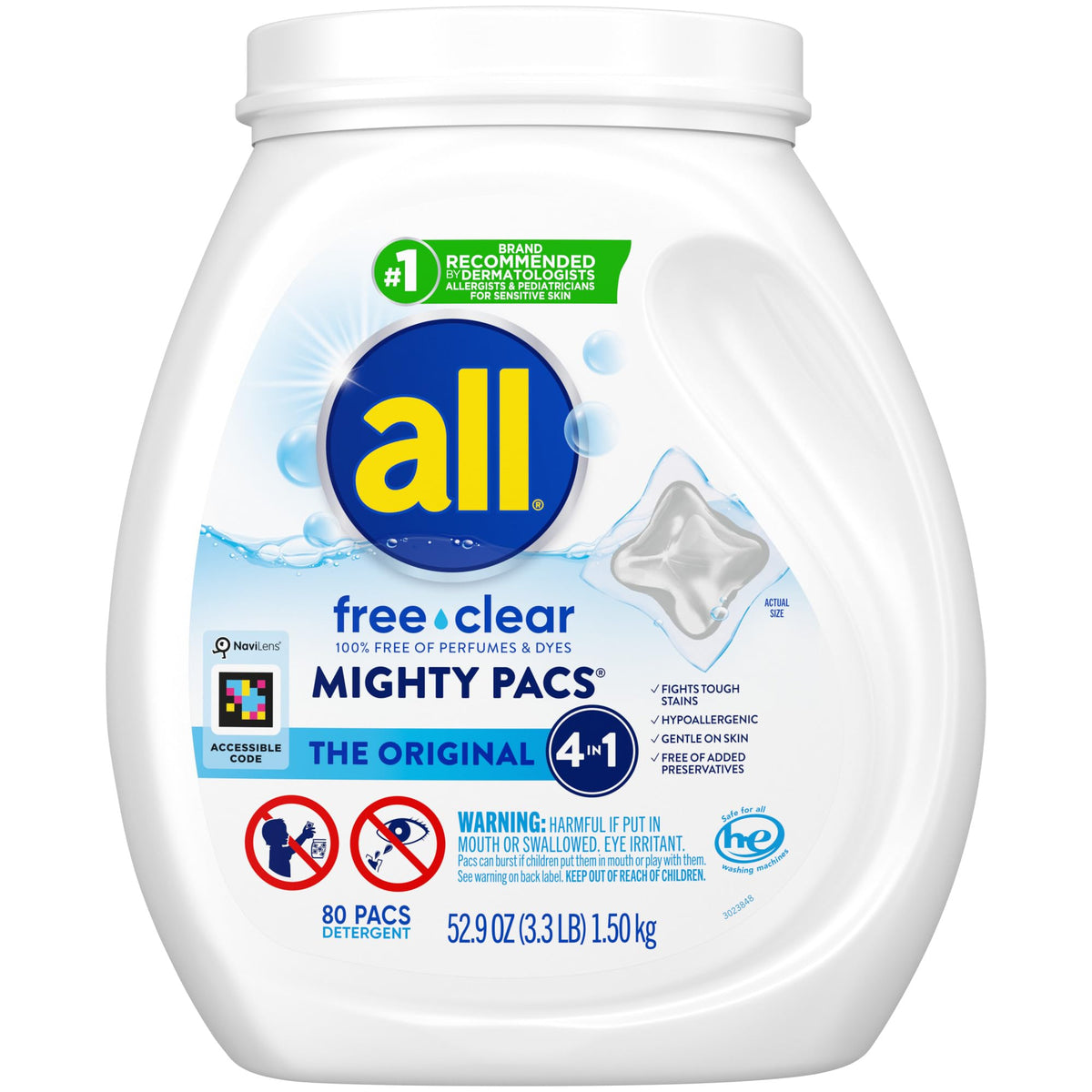 Unit Dose Laundry Detergent Pacs (80 Count)