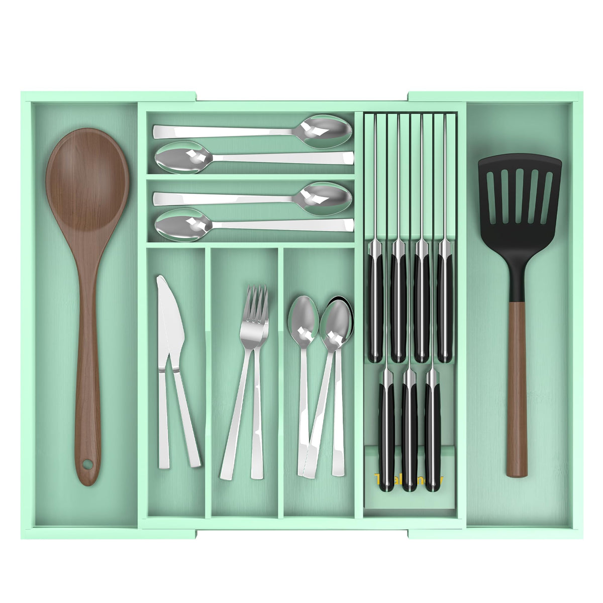Bamboo Silverware Drawer Organizer