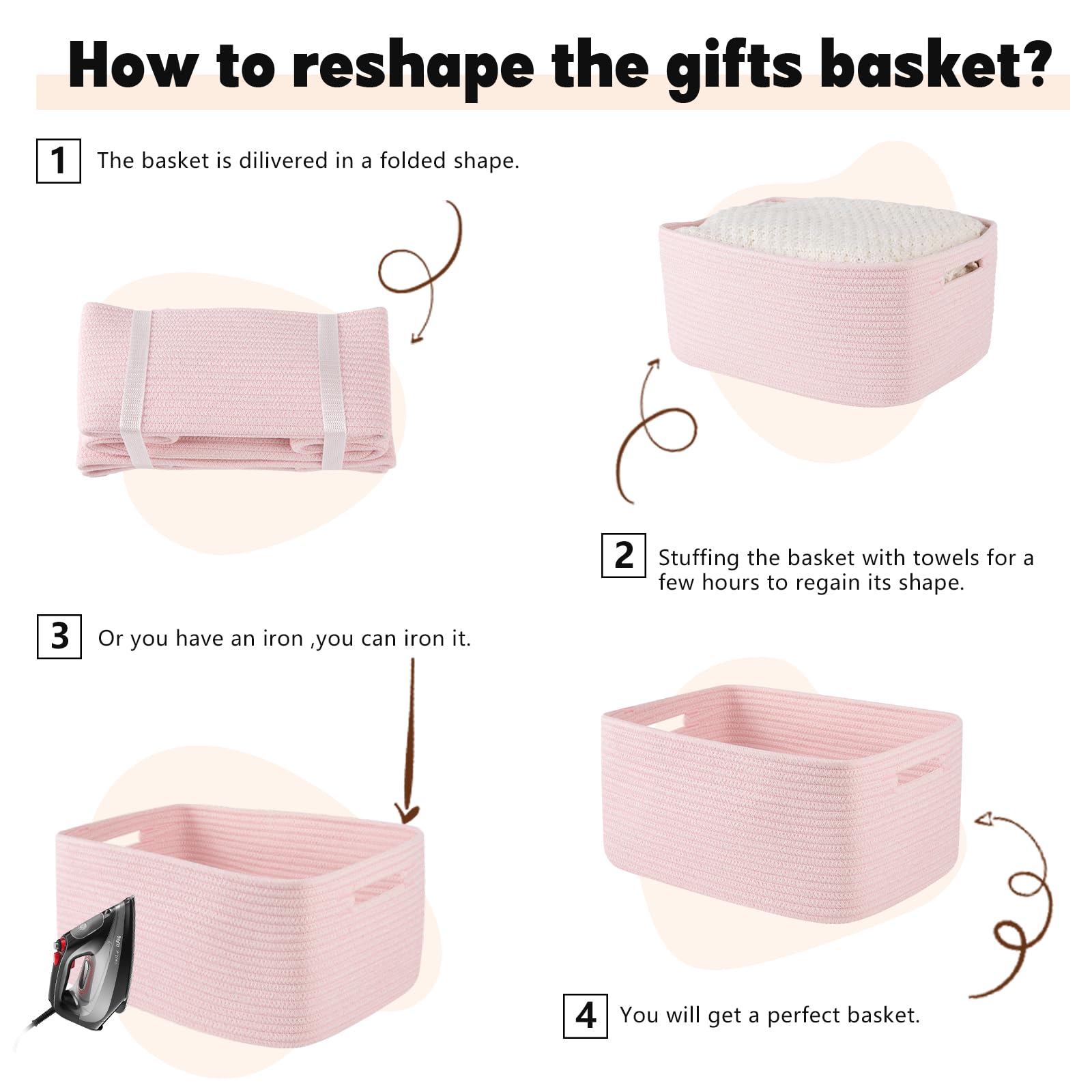 Storage Basket for Shelves (2 Count)