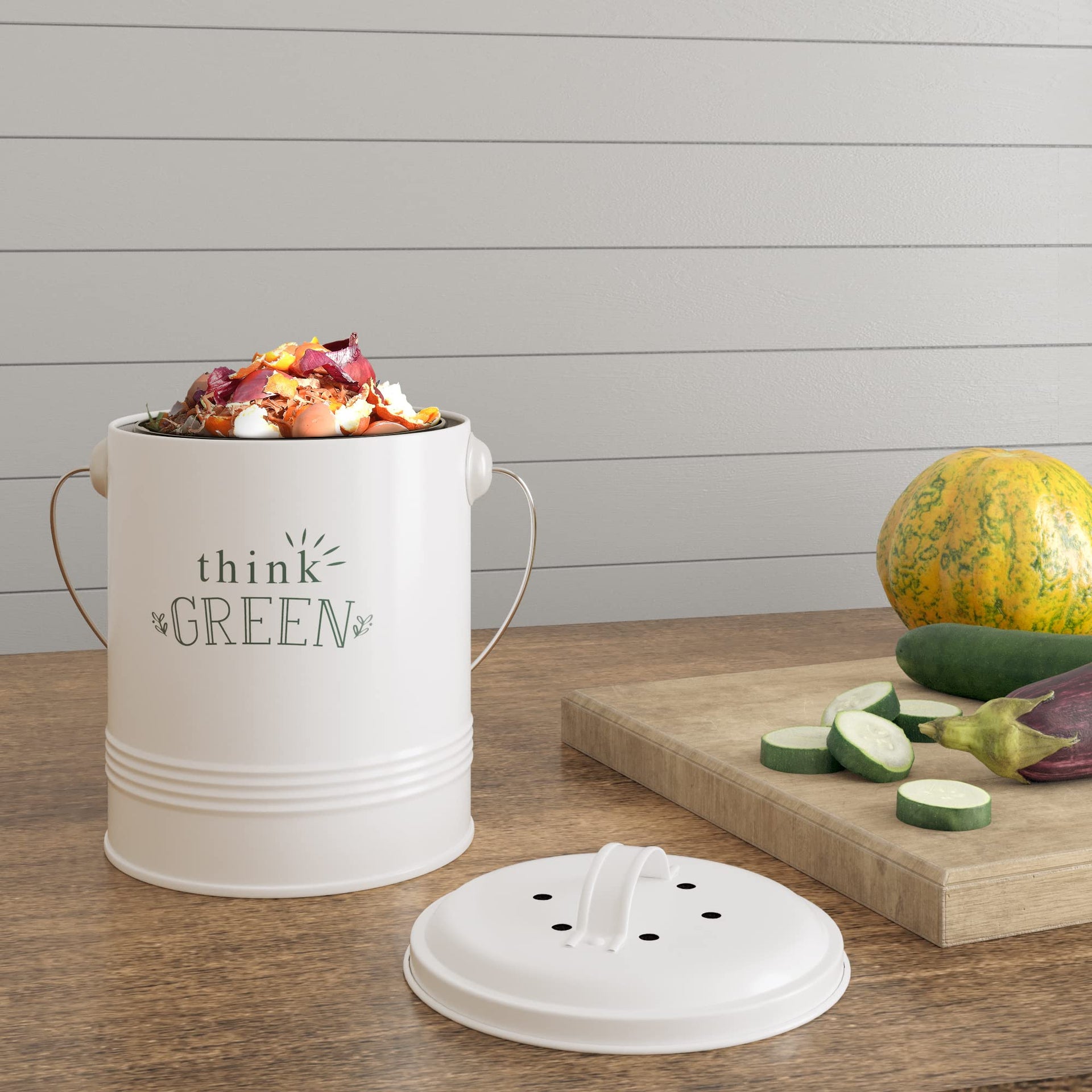 1.2 Gallon Kitchen Counter Compost Bin with Lid
