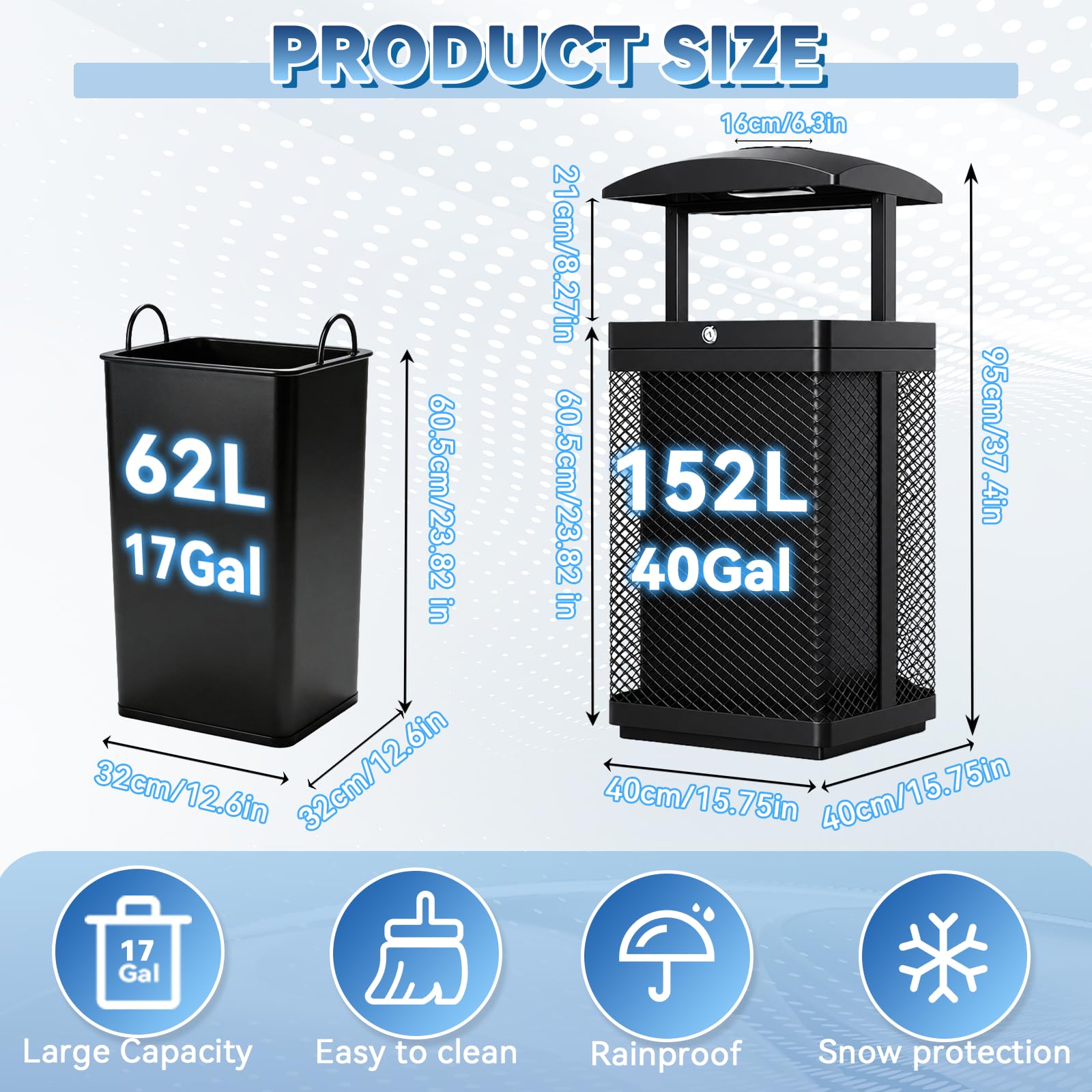 Outdoor Trash Can Commercial
