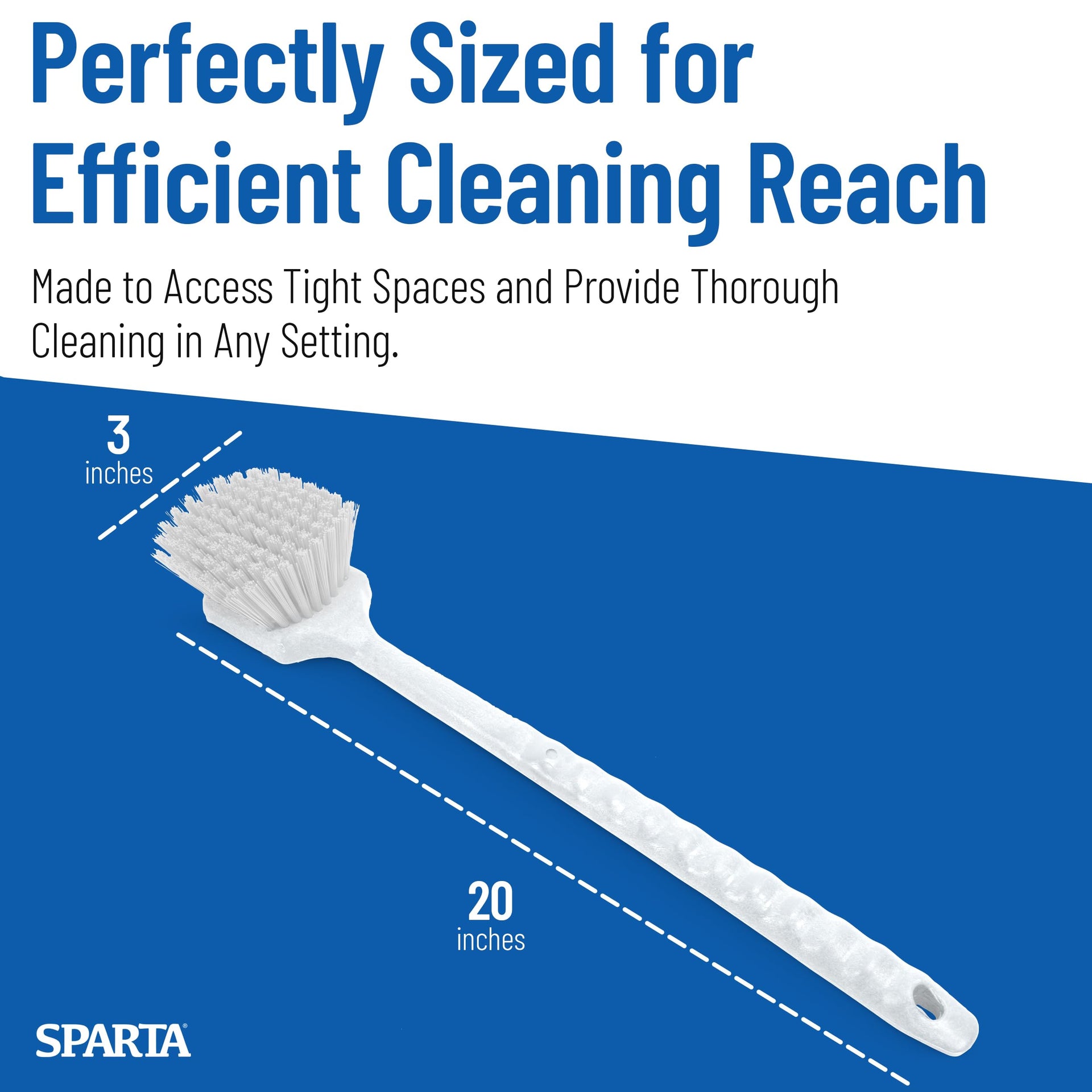 20" Floater Scrub Brush with Long Handle (6 Count)