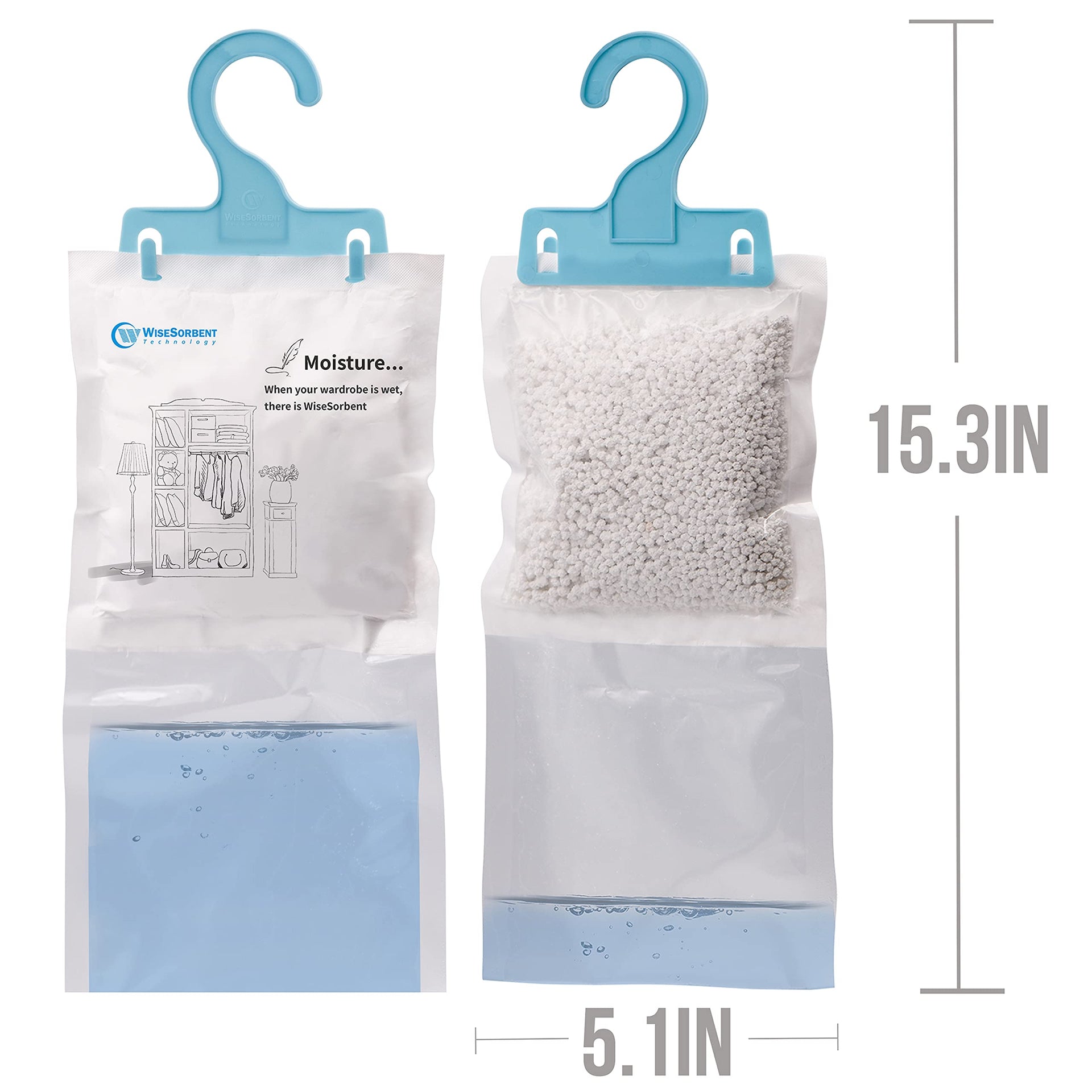 Moisture Absorber Packets with Plastic Case & Hook (4 Count)