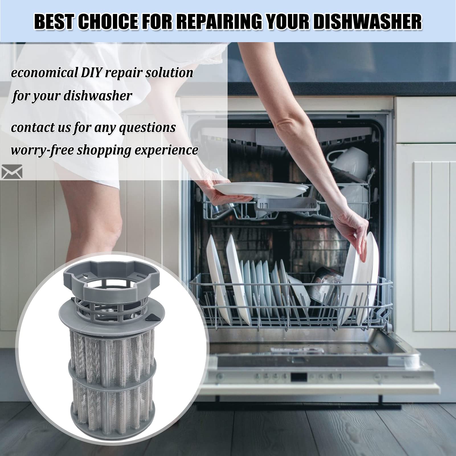 UPGRADED 645038 00645038 Dishwasher Drain Mesh Filter