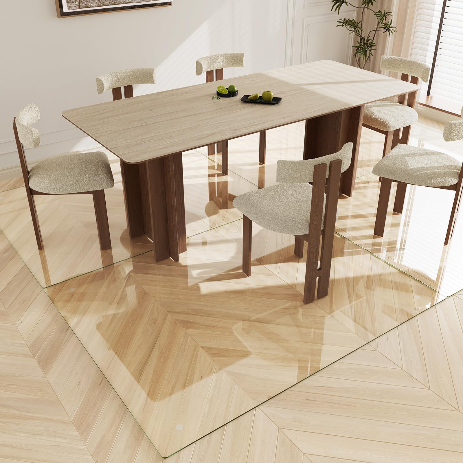 Tempered Glass Chair Mat 50"x65"