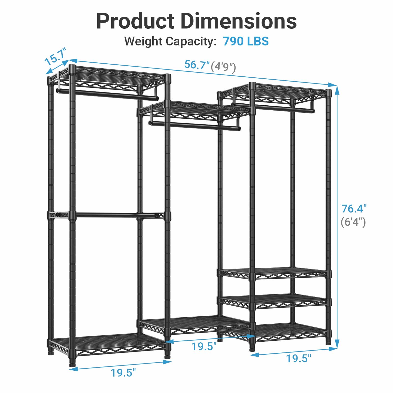 V5 Medium Freestanding Clothes Rack