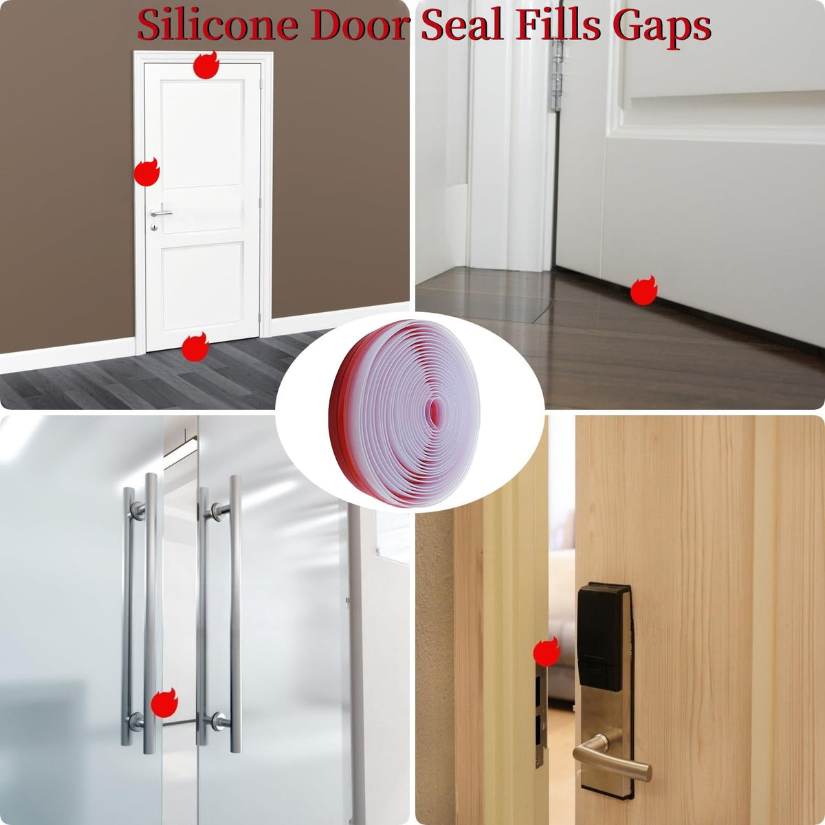 T Shape Door Seal Strip for Door & Windows Gaps (19.7 Foot)