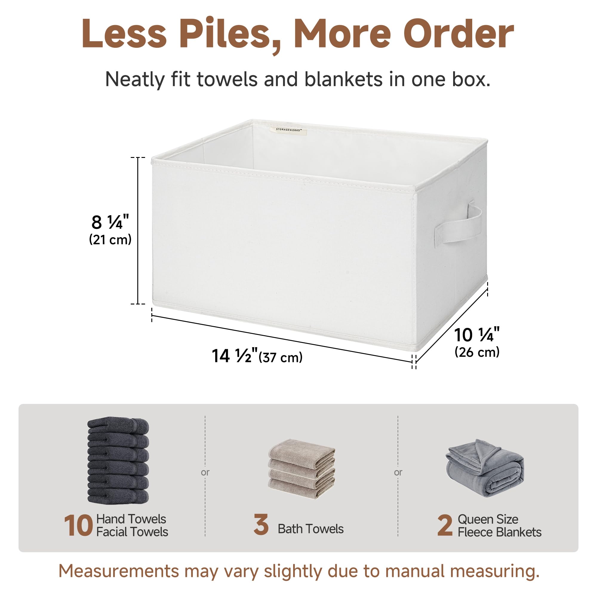 Closet Storage Bins (3 Count)