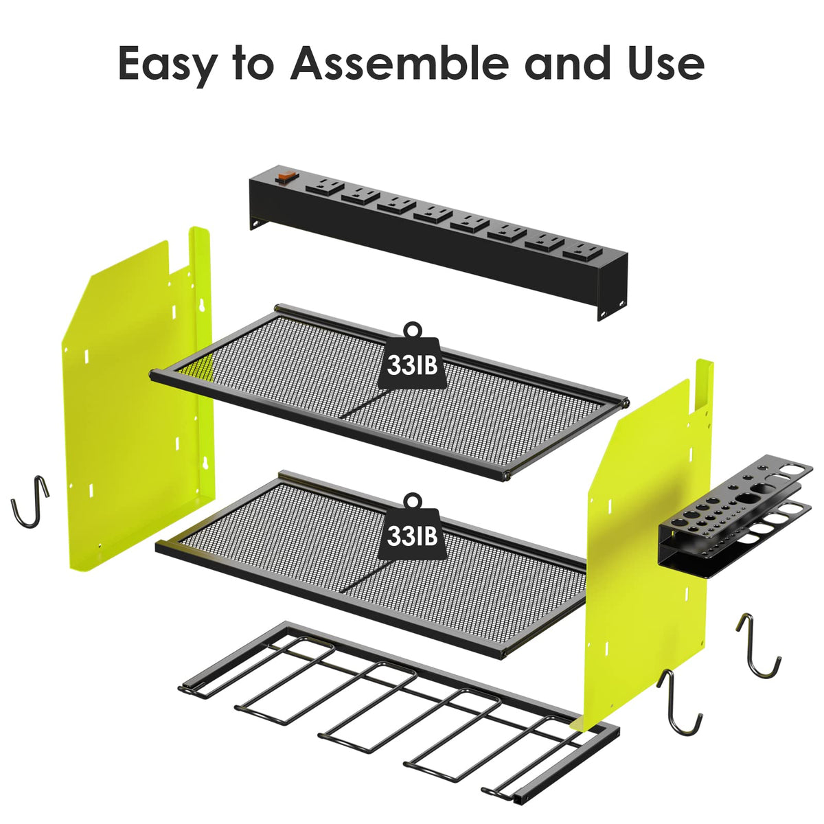 Wall Mount Modular Tool Charging Organizer