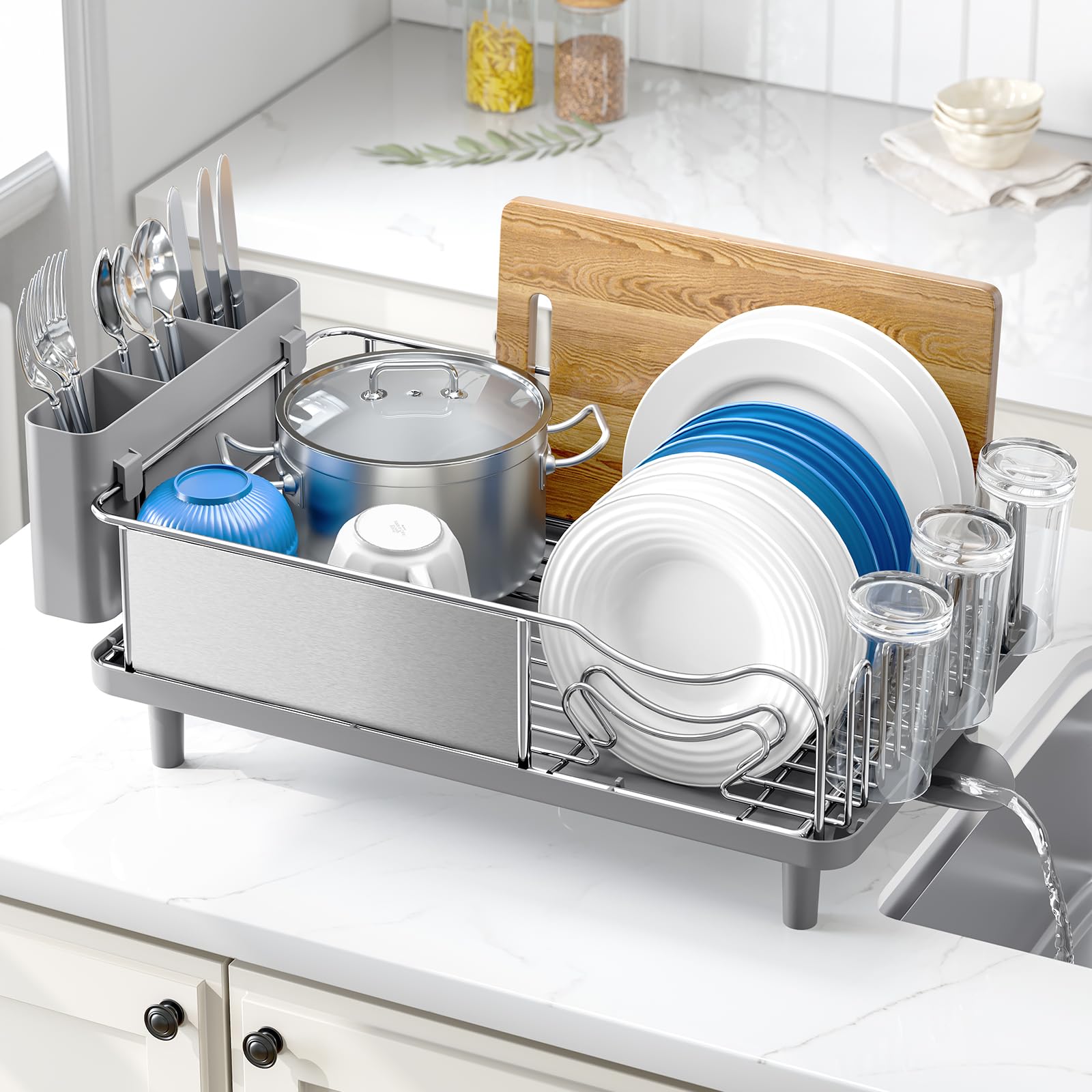 Stainless Steel Dish Drying Rack for Kitchen Counter