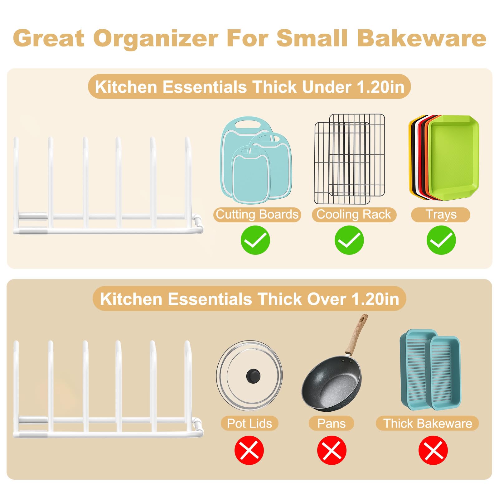 Cutting Board Organizer Storage (2 Count)