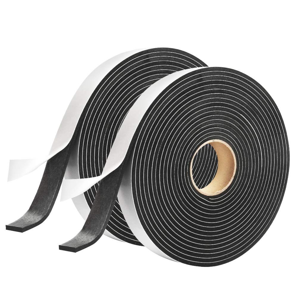 2 Rolls Foam Seal Tape for Door Window Seal Insulation (32 Foot)