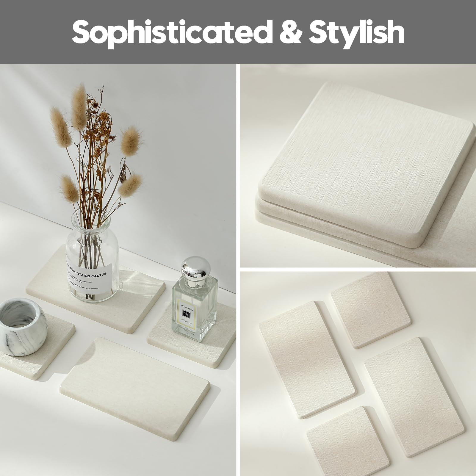 4PCS Bathroom Sink Vanity Trays (4 Count)