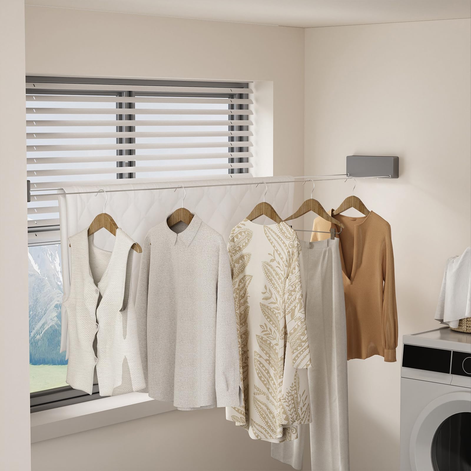 Retractable Clothesline Indoor (15.8 Foot)