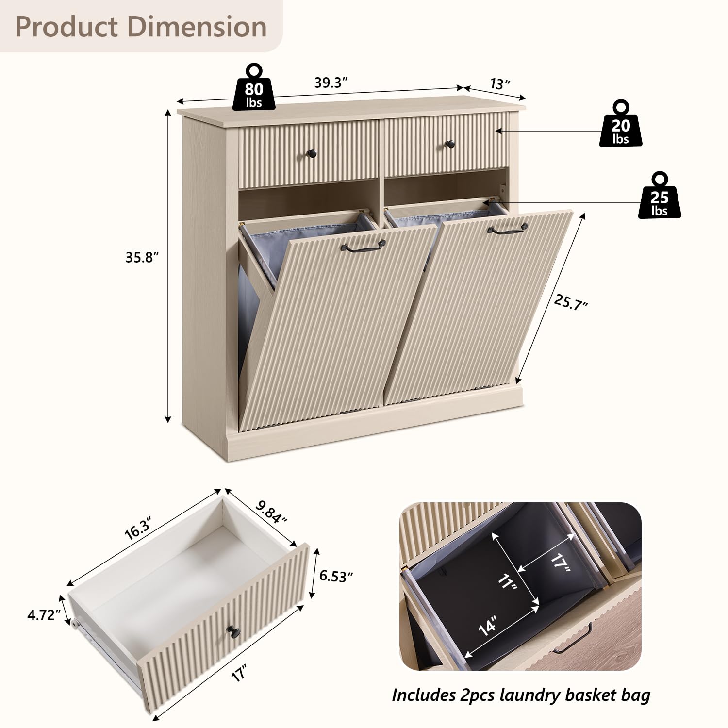 Double Tilt Out Trash Cabinet