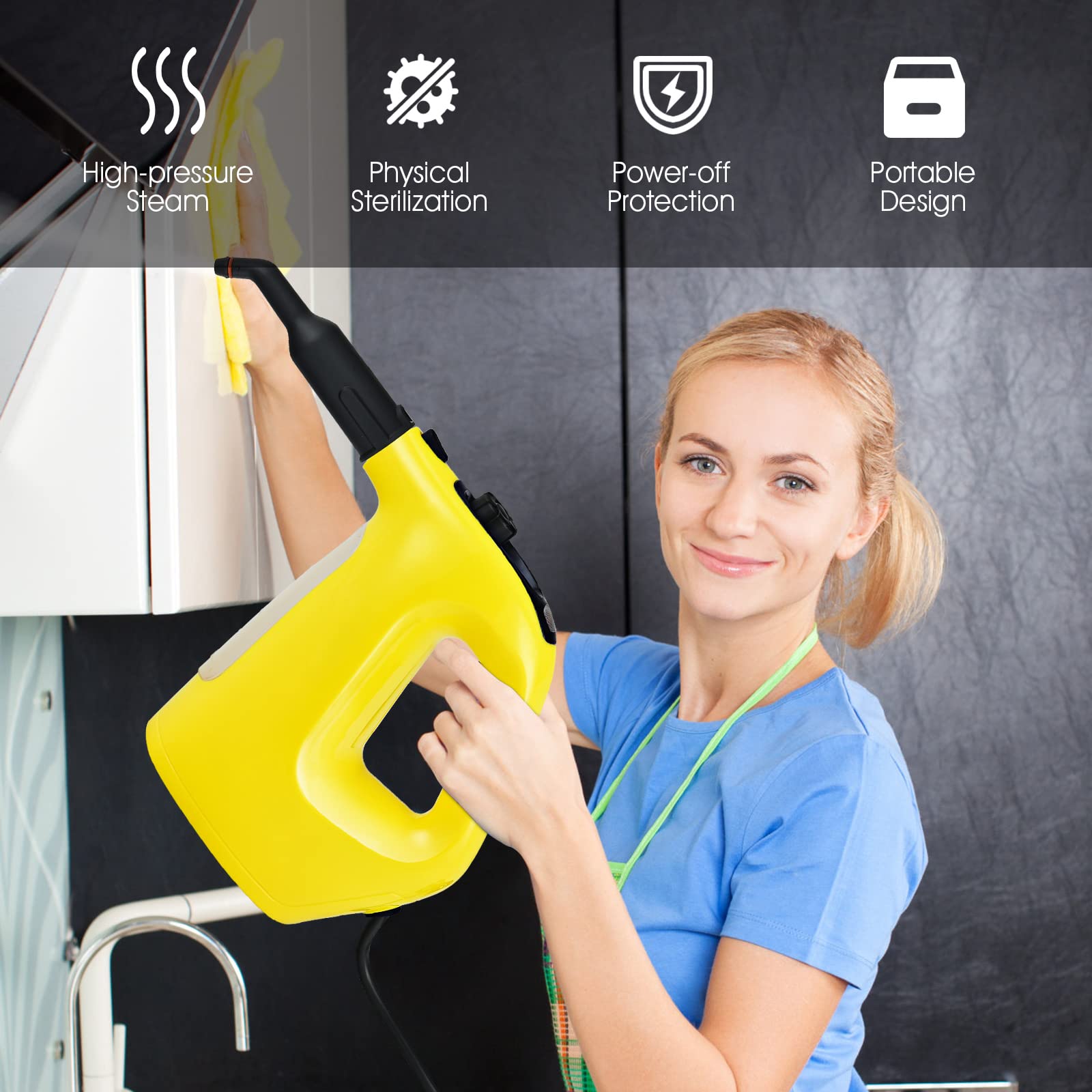 Handheld MultiPurpose Steam Cleaner with 17 Pieces