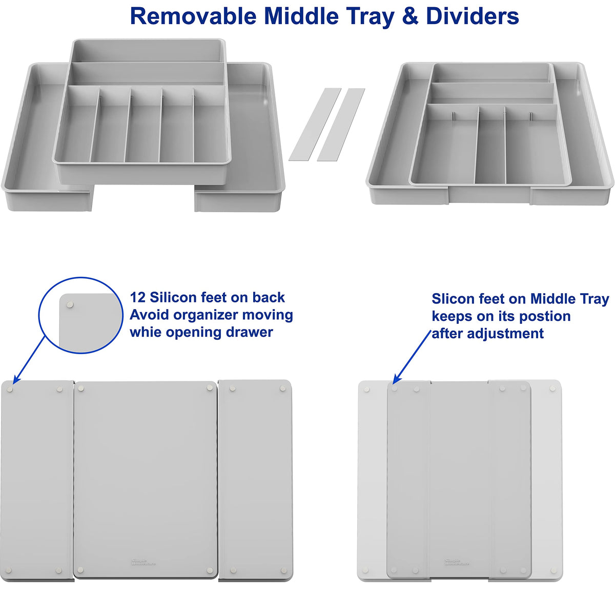 Expandable Kitchen Drawer Flatware Organizer