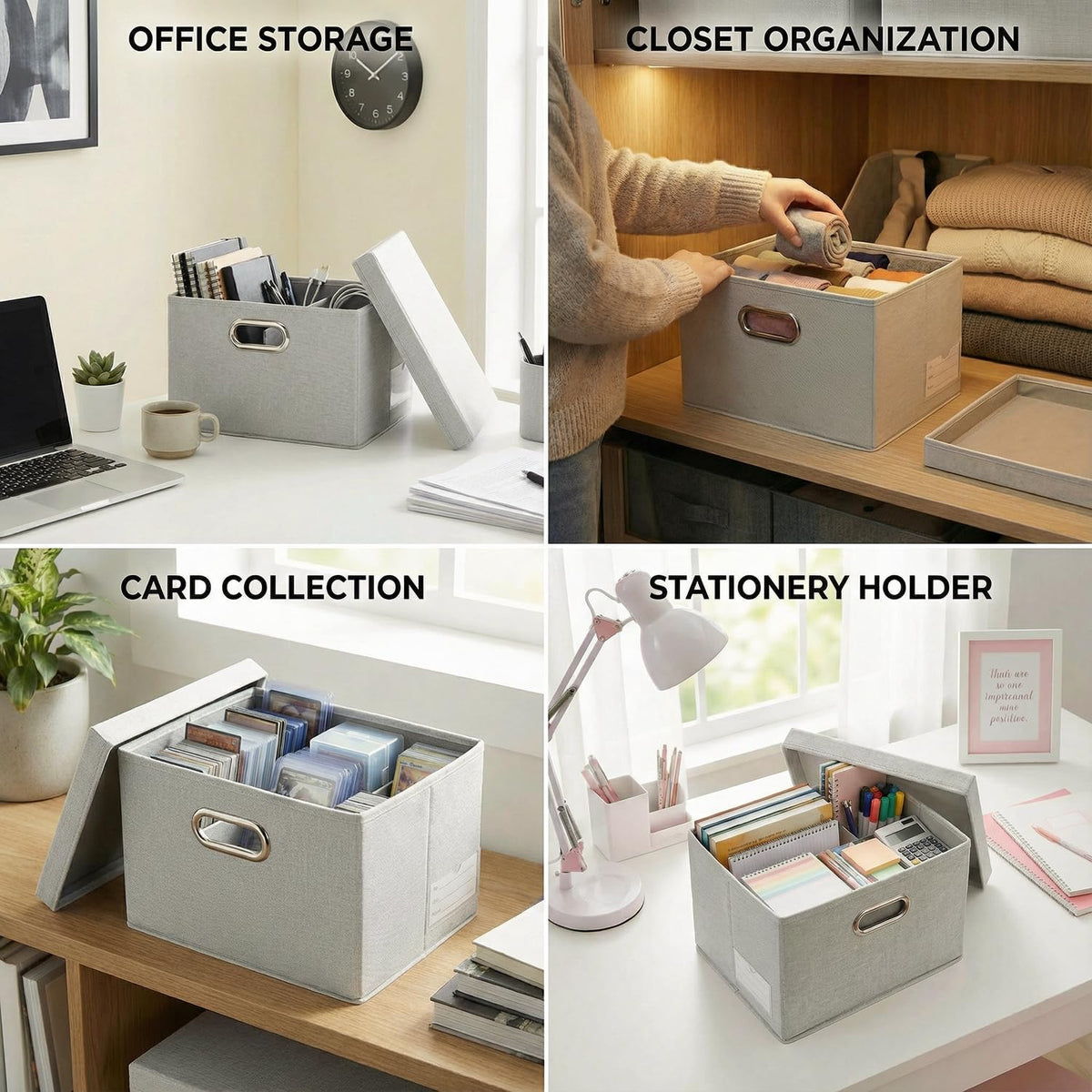 Storage Bins with Lids [3 (3 Count)