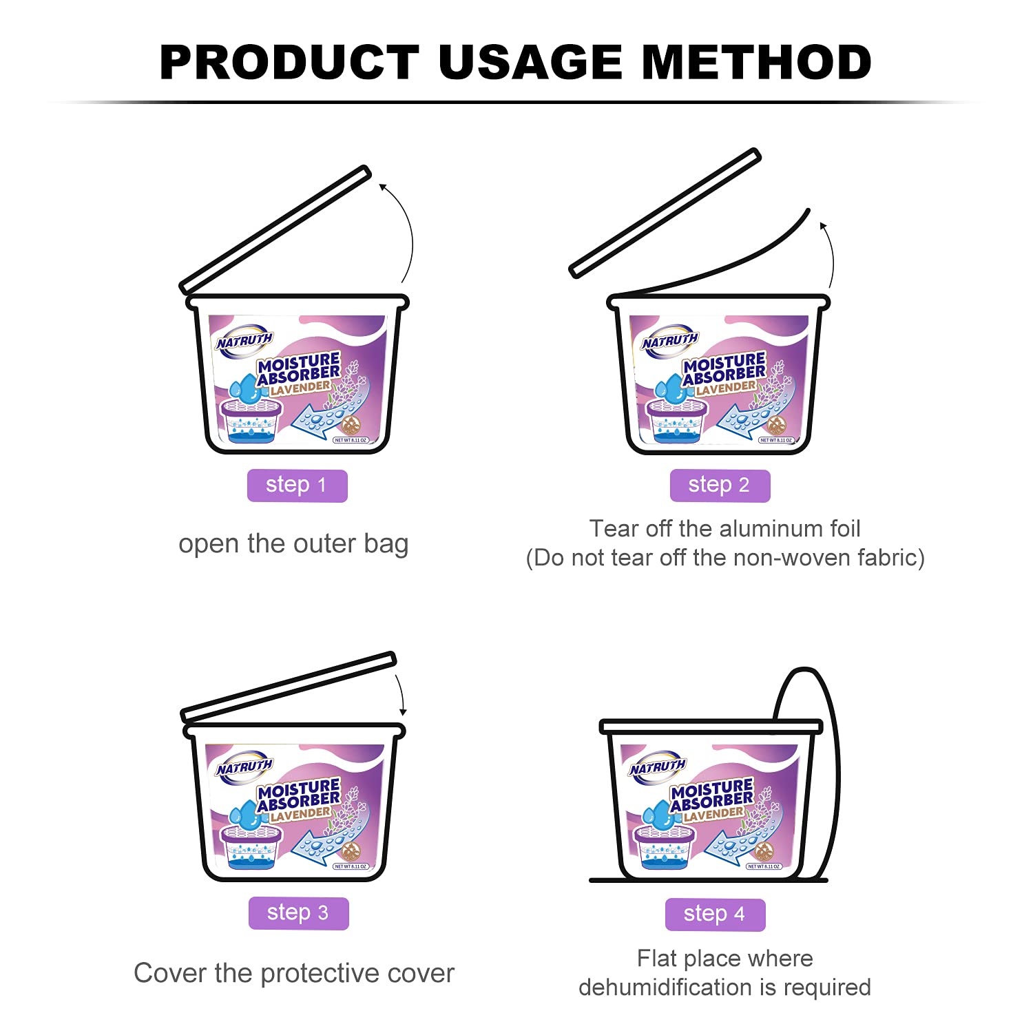 Moisture Absorbers with Lavender Scent (72.99 Ounce)