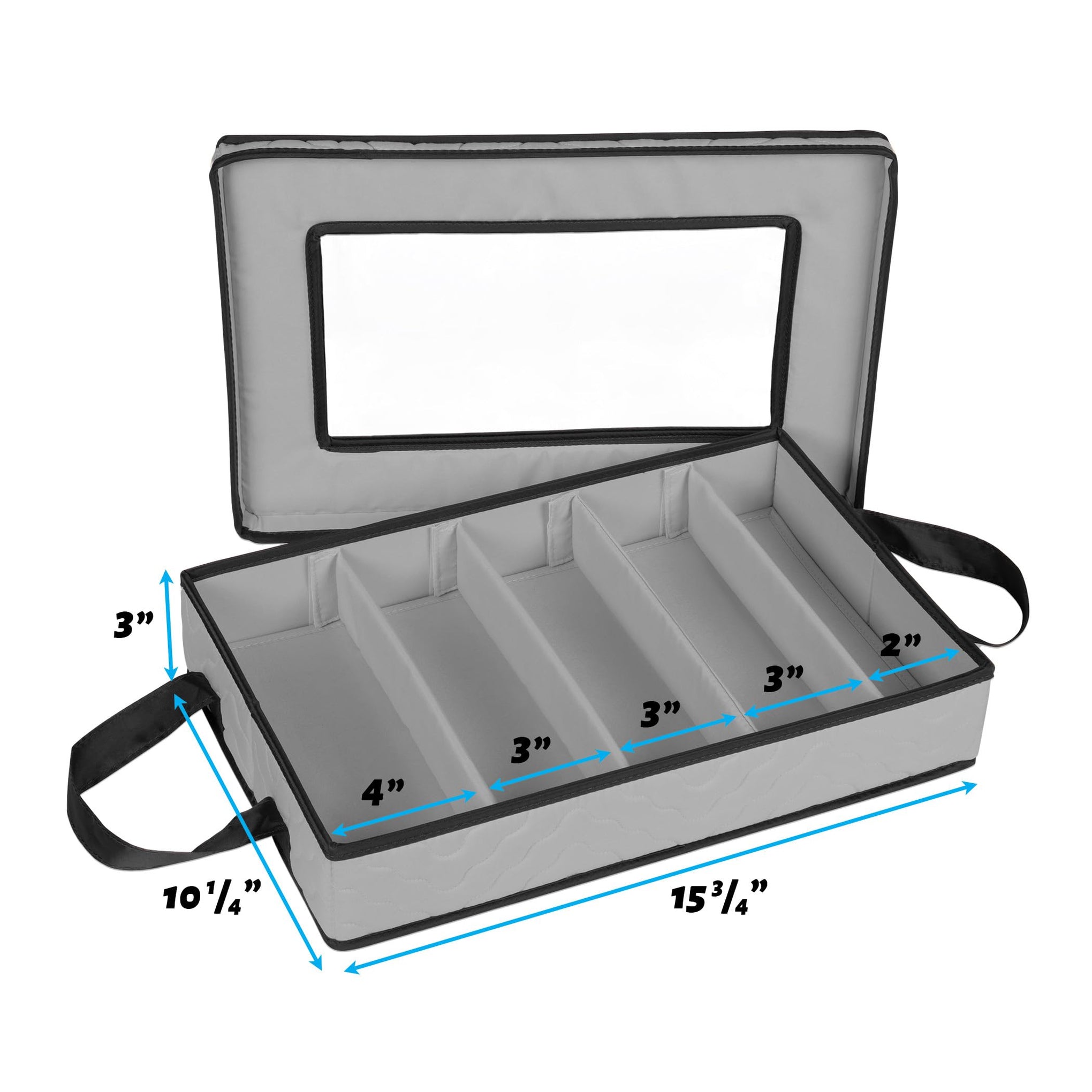 Flatware Storage Case 5 Compartments Silverware Container Box