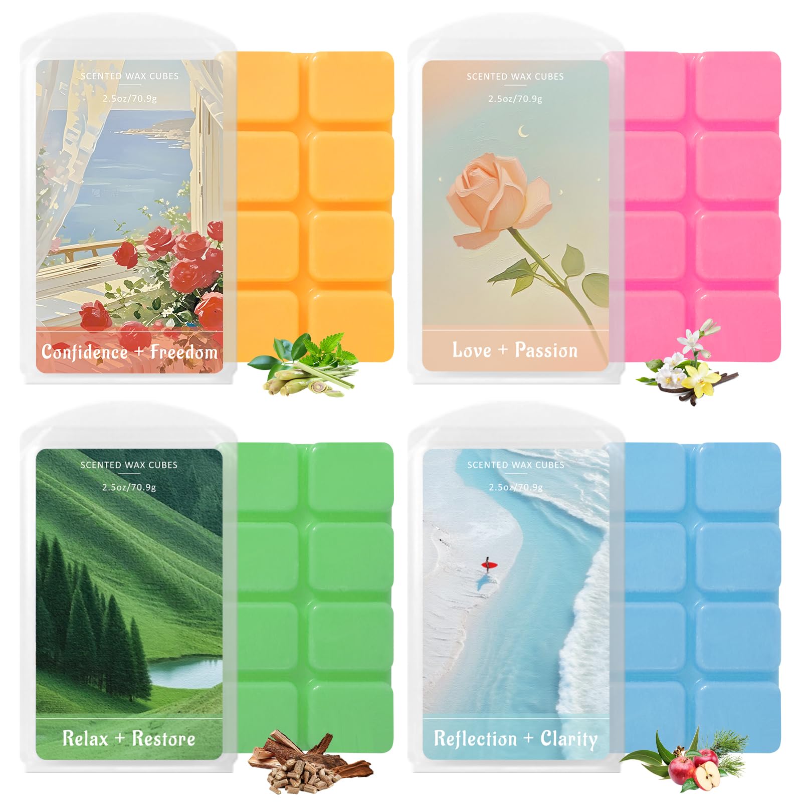 Wax Melts Summer Scent Wax Cubes for Healing Calming Relax