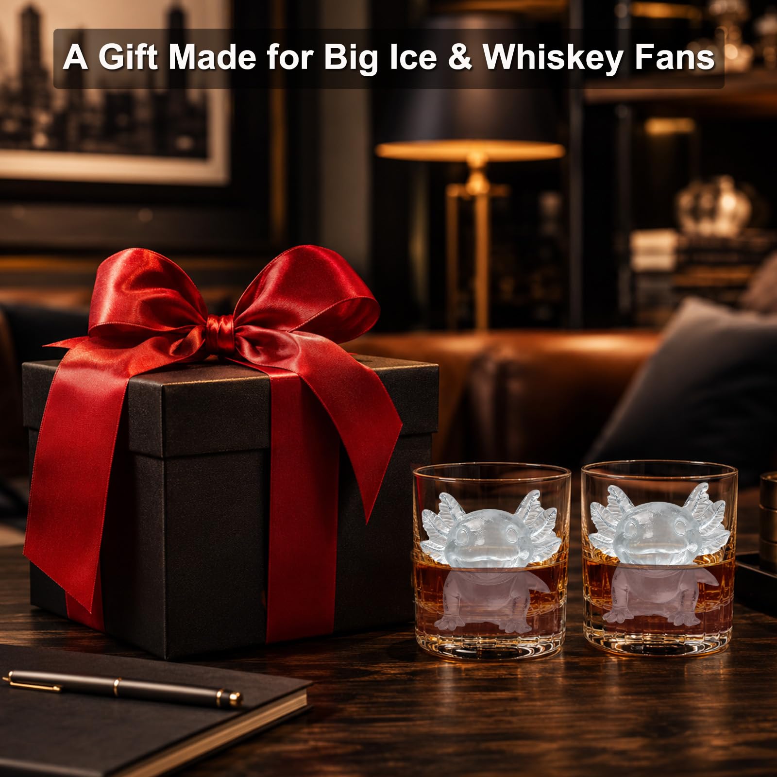3D Axolotl Ice Cube Silicone Molds Tray for Whiskey (2 Count)