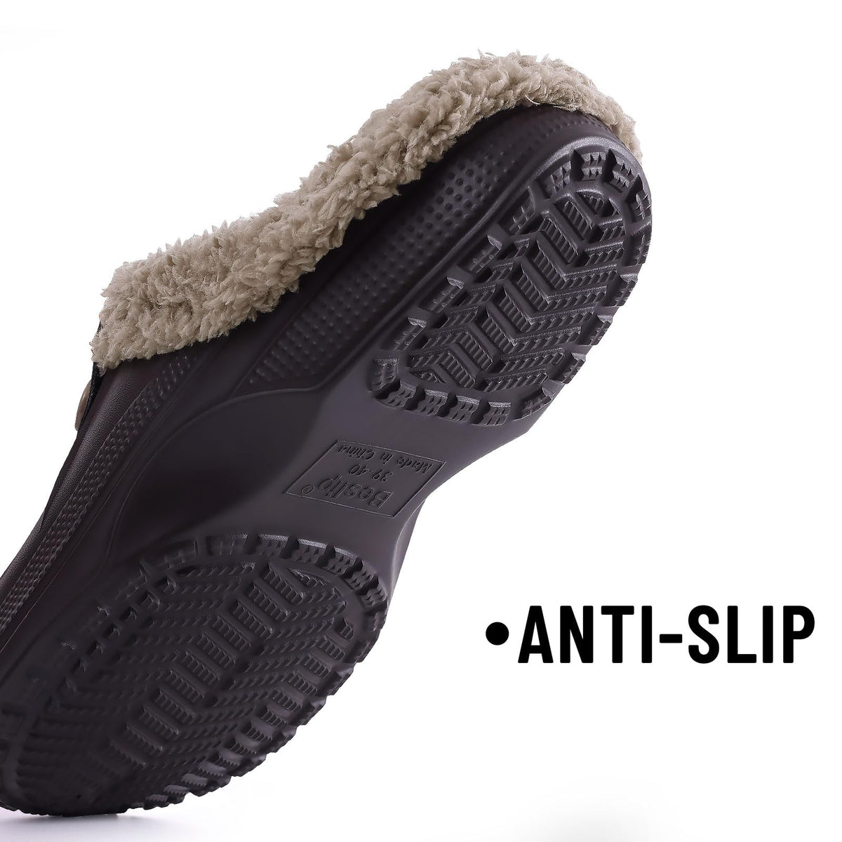 Fur Lined Clogs for Women & Men Fuzzy Slippers with Memory Foam