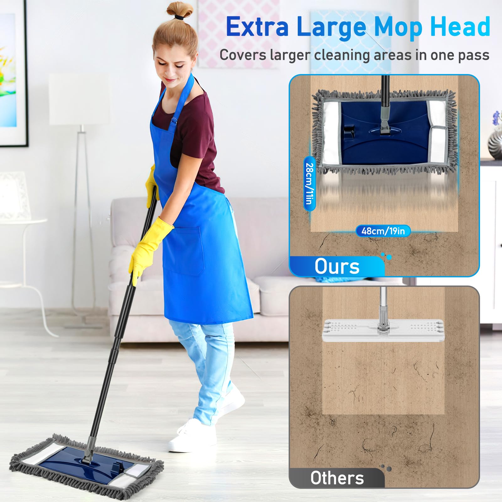 Wall Cleaner Mop with Long Handle (2 Count)
