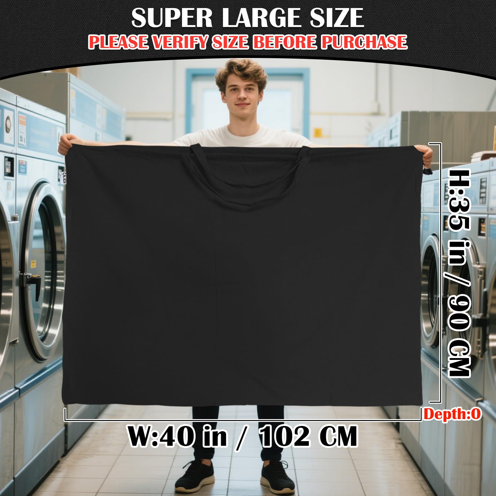 Canvas Laundry Bag 40"W x35"H