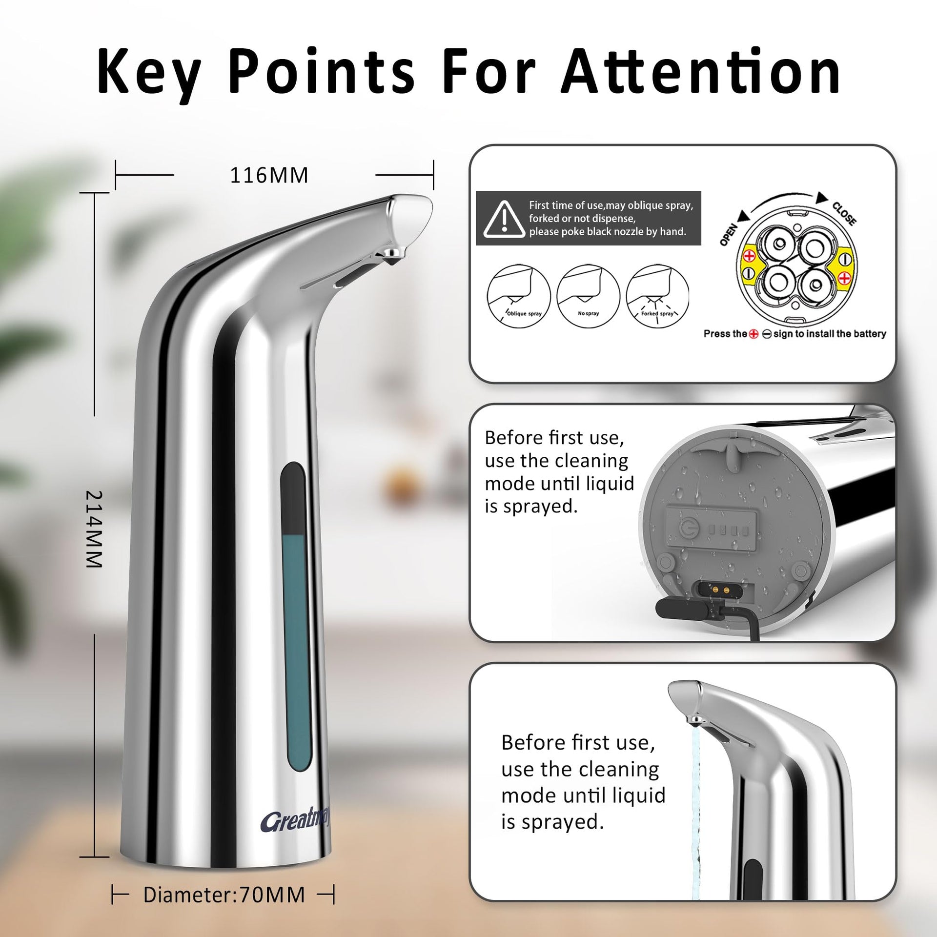 Touchless Automatic Soap Dispenser 2 Pack