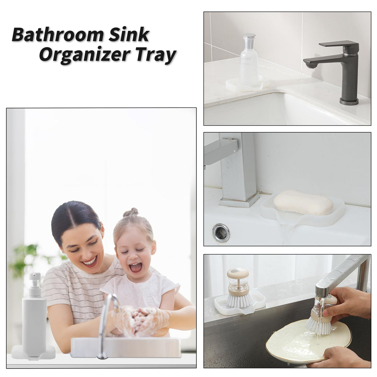 Silicone Soap Dish with Drain Spout