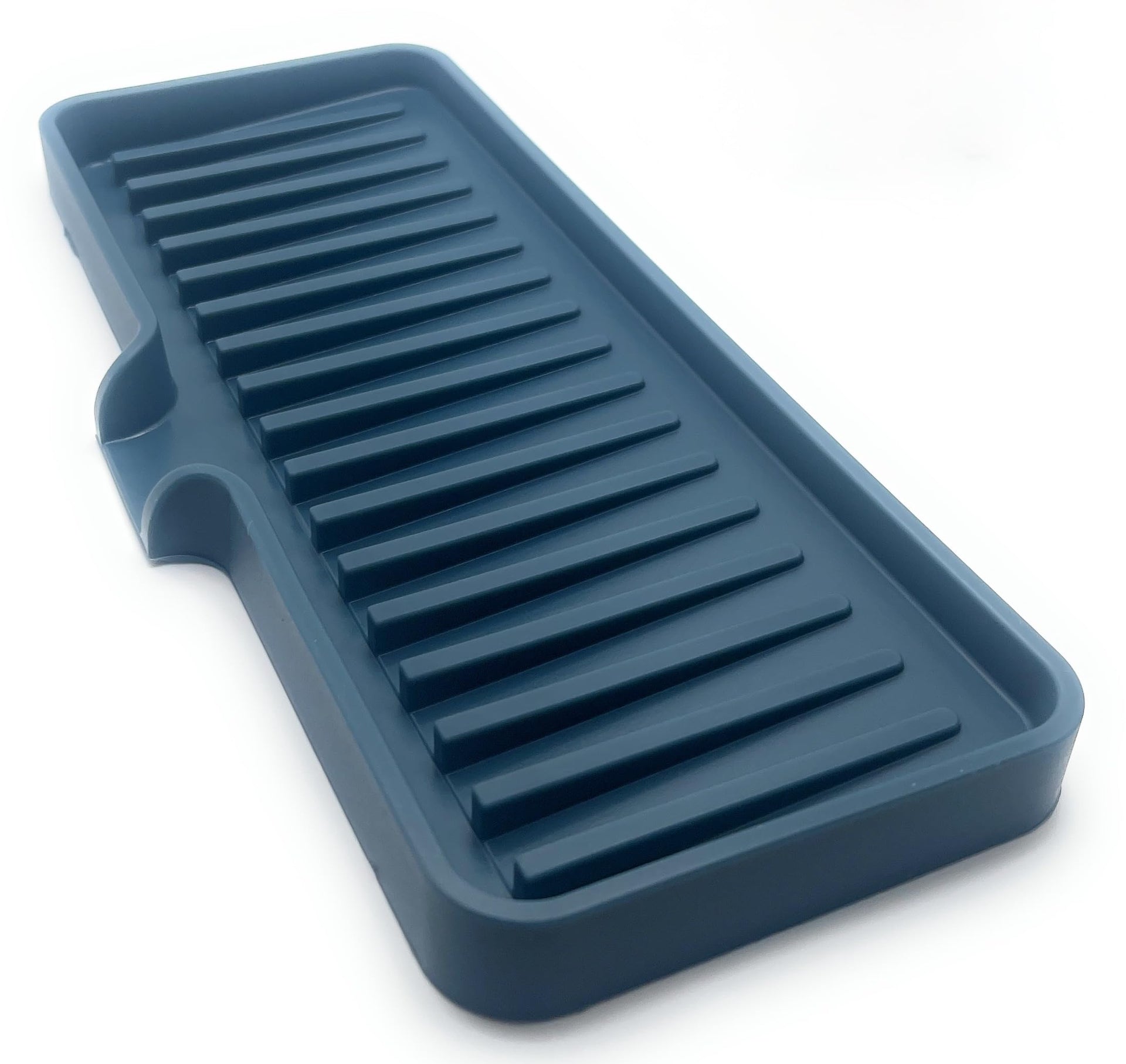 Silicone Soap Dish Tray and Sponge Holder with Drain Chute