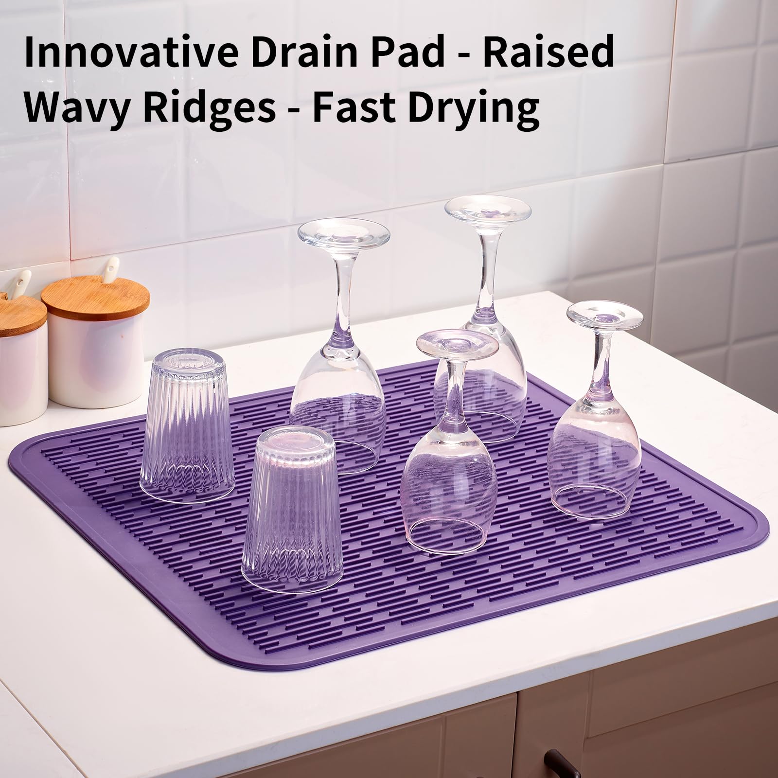 Oversized Silicone Dish Drying Mat for Kitchen