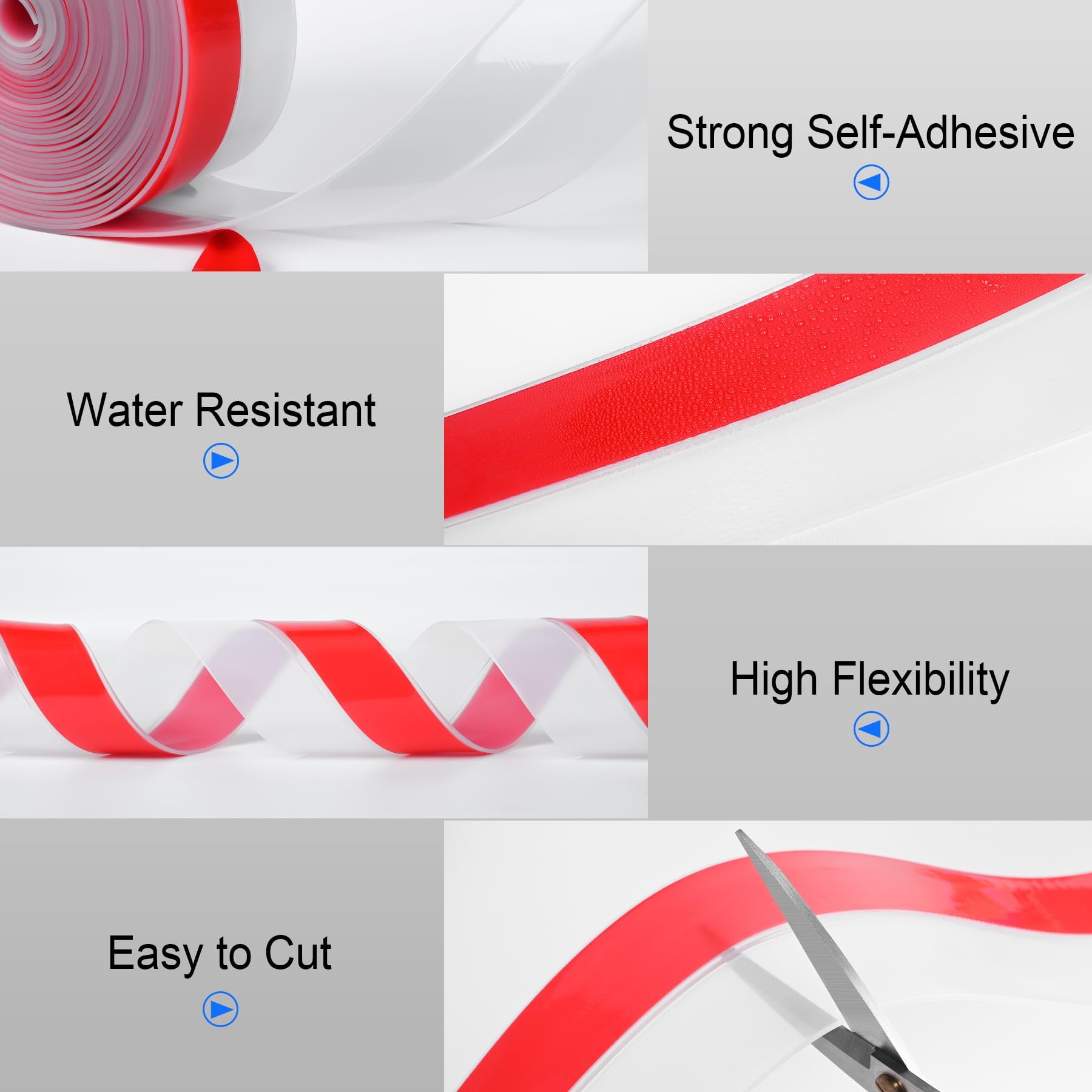 Weather Stripping Silicone Door Seal Strip 3 in x 40 ft Door Draft Stopper Self Adhesive Door Draft Tape (40 Foot)