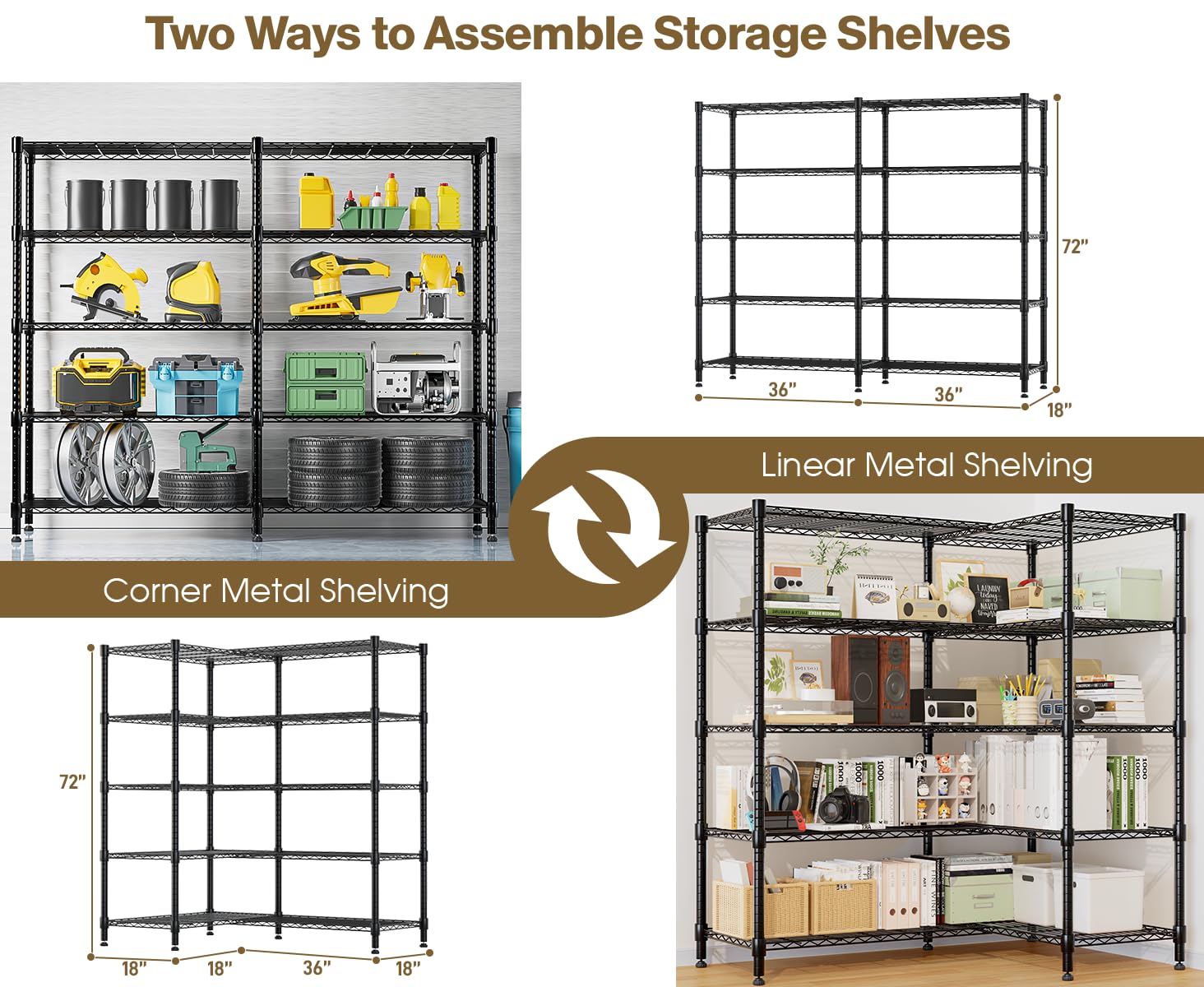72" W Wire Rack Shelving