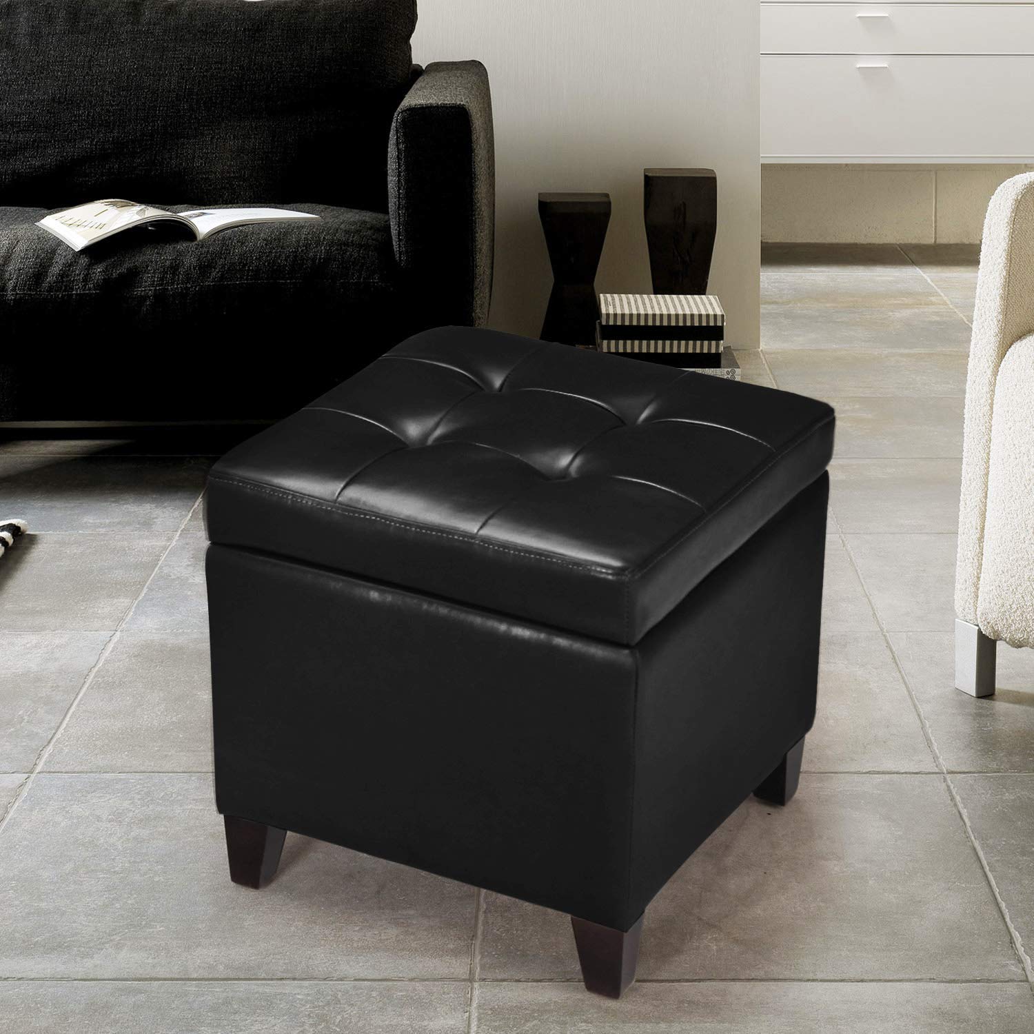 Storage Ottoman Foot Rest Stool
