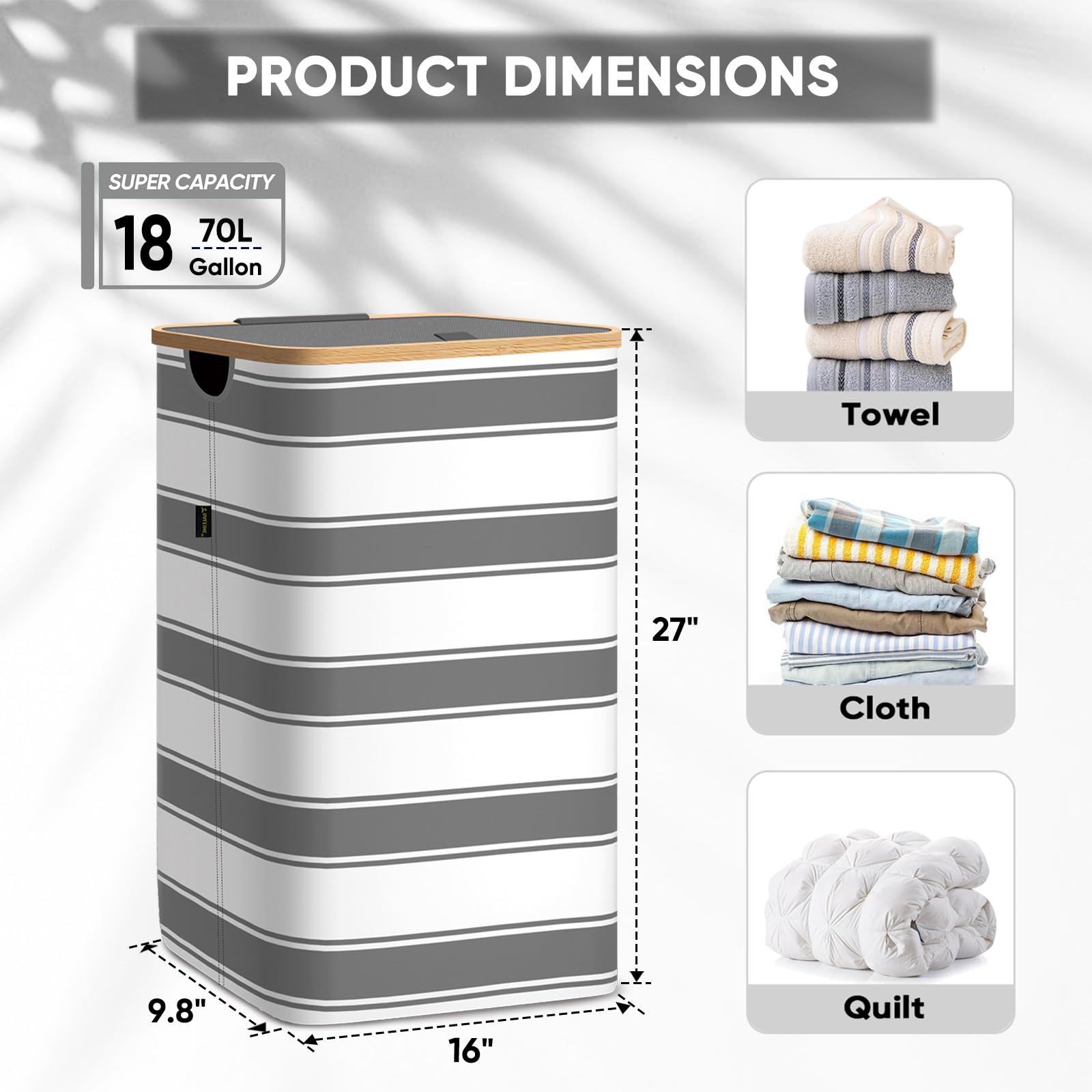 Laundry Hamper with Lid