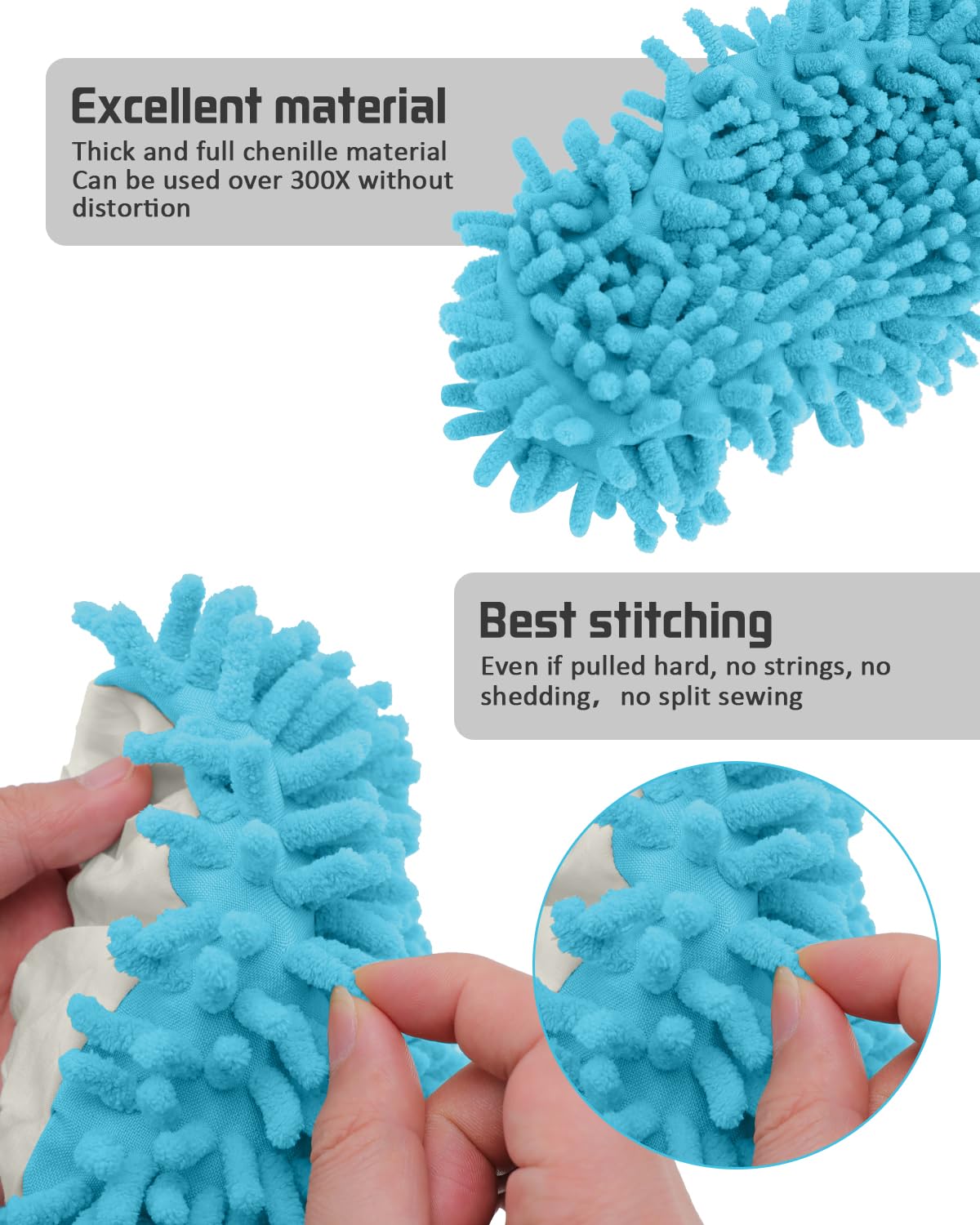 8 Pcs Mop Slippers Socks Floor Cleaning (8 Count)