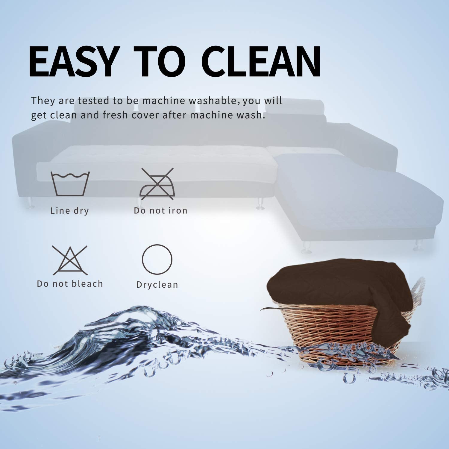 Sectional Couch Covers for Dogs L Shape Sofa Cover Reversible Sofa Slipcover Chaise Lounge Cover Furniture Protector Cover for Pets Dog Cat