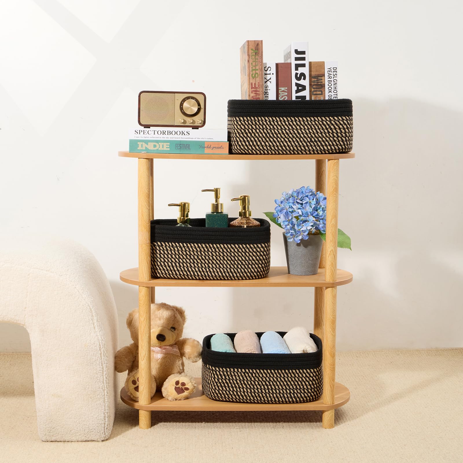 Small Storage Baskets for Organizing (4 Count)