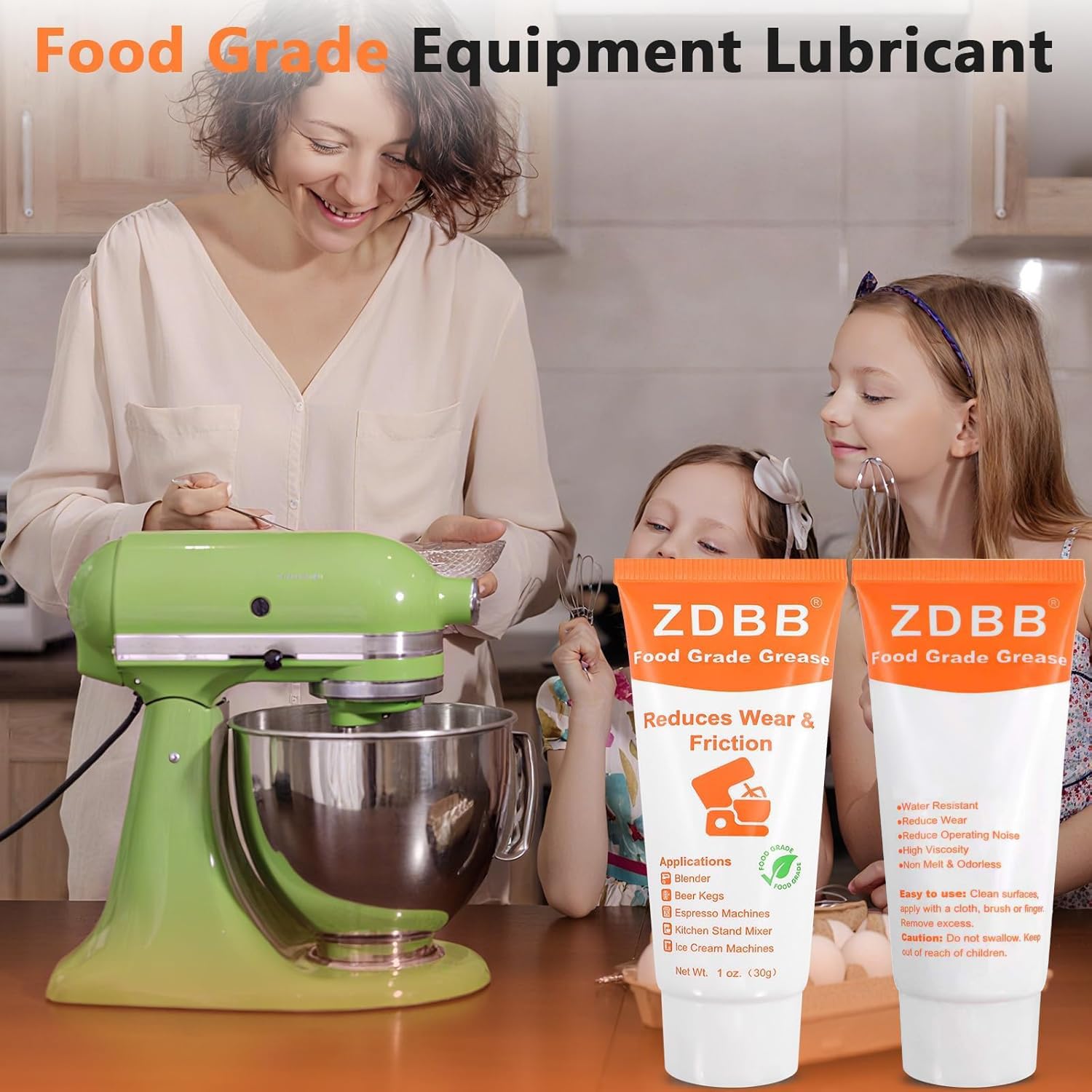 Food Grade Grease for Kitchenaid Stand Mixer Odorless Food Grade Equipment Lubricant with PTFE Espresso Machine Grease Sanitary Lubricant for Beer Kegs