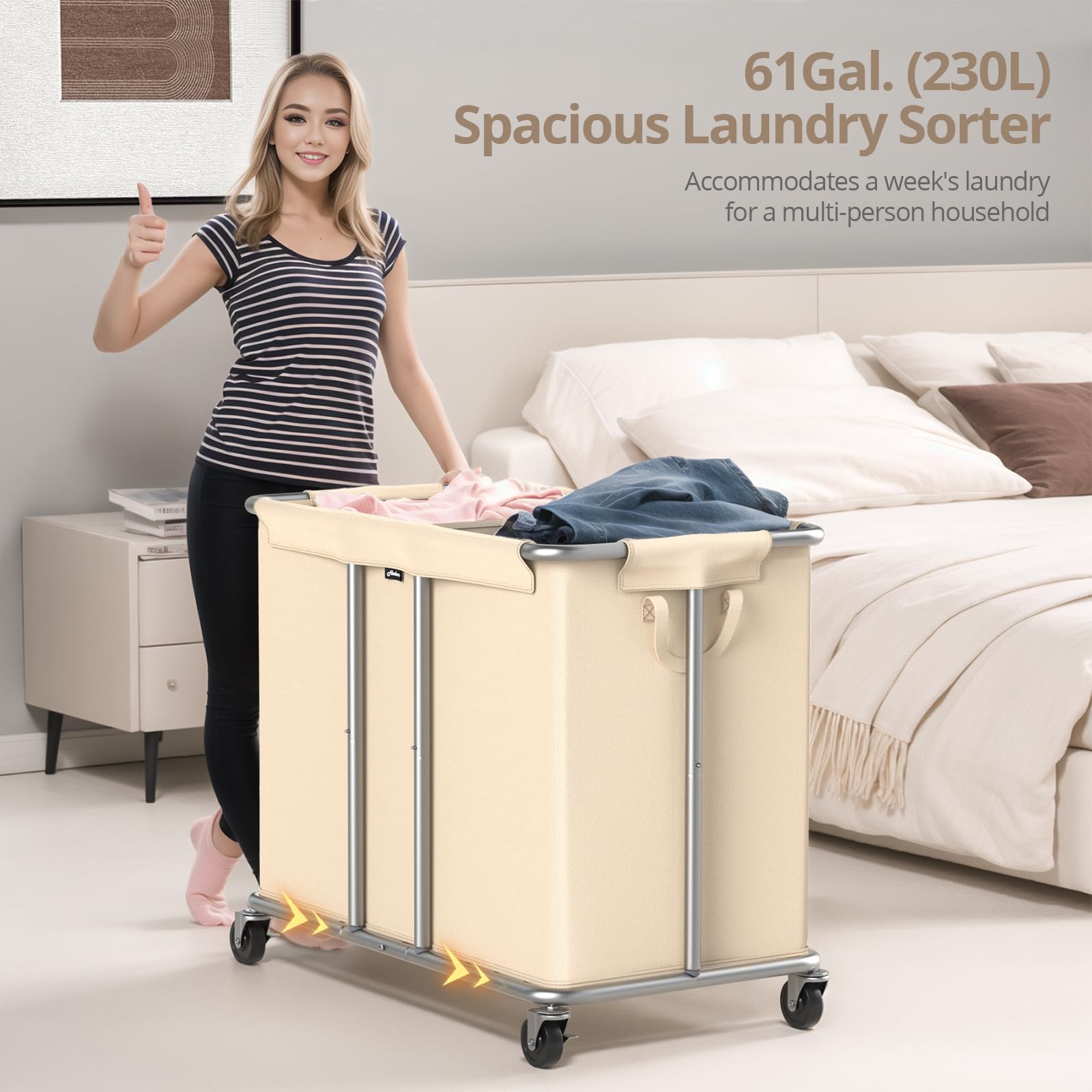 Rolling Laundry Hamper 2