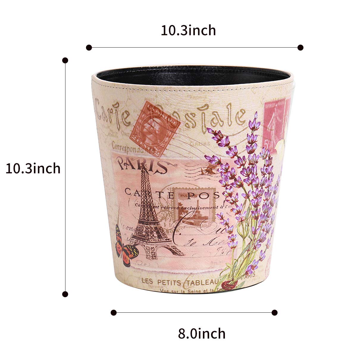PU Leather Small Trash Can Wastebasket