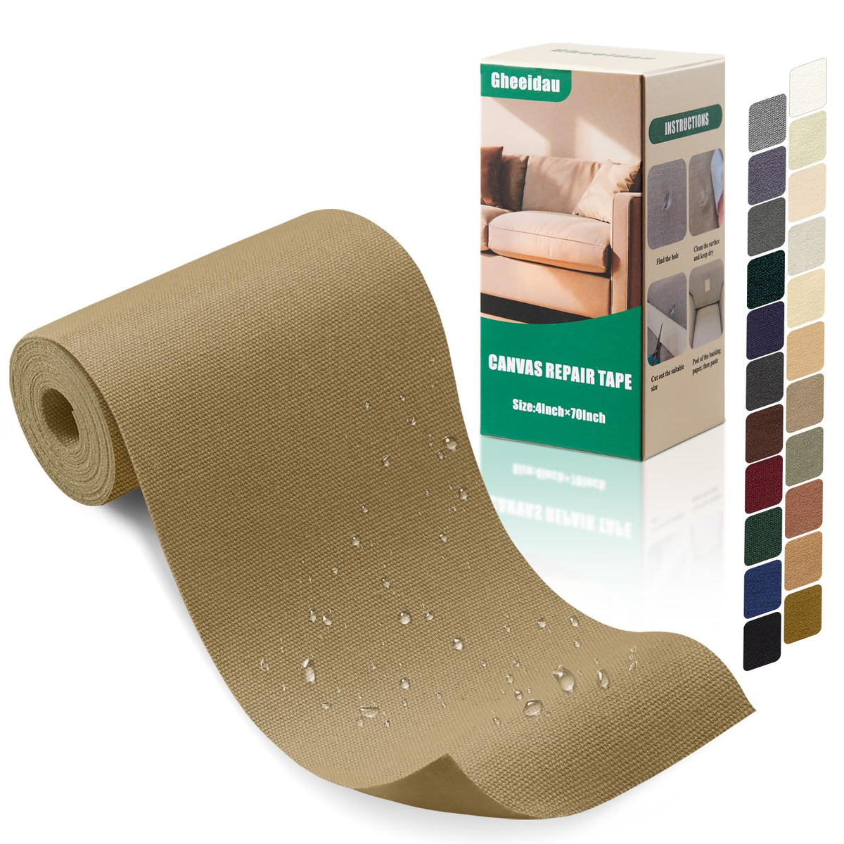 Canvas Repair Tape 4×70 Inch Waterproof Self