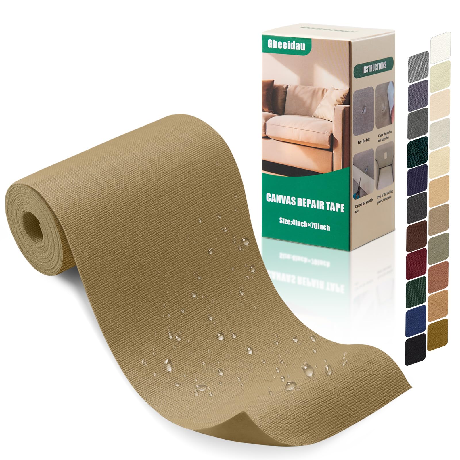 Canvas Repair Tape 4×70 Inch Waterproof Self