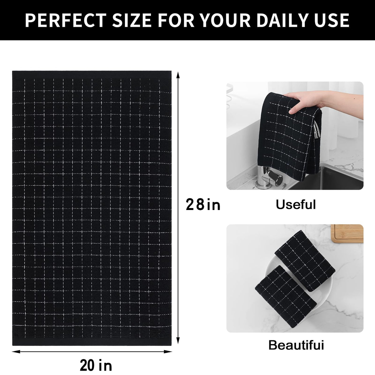 100% Cotton Terry Kitchen Towels (8 Count)