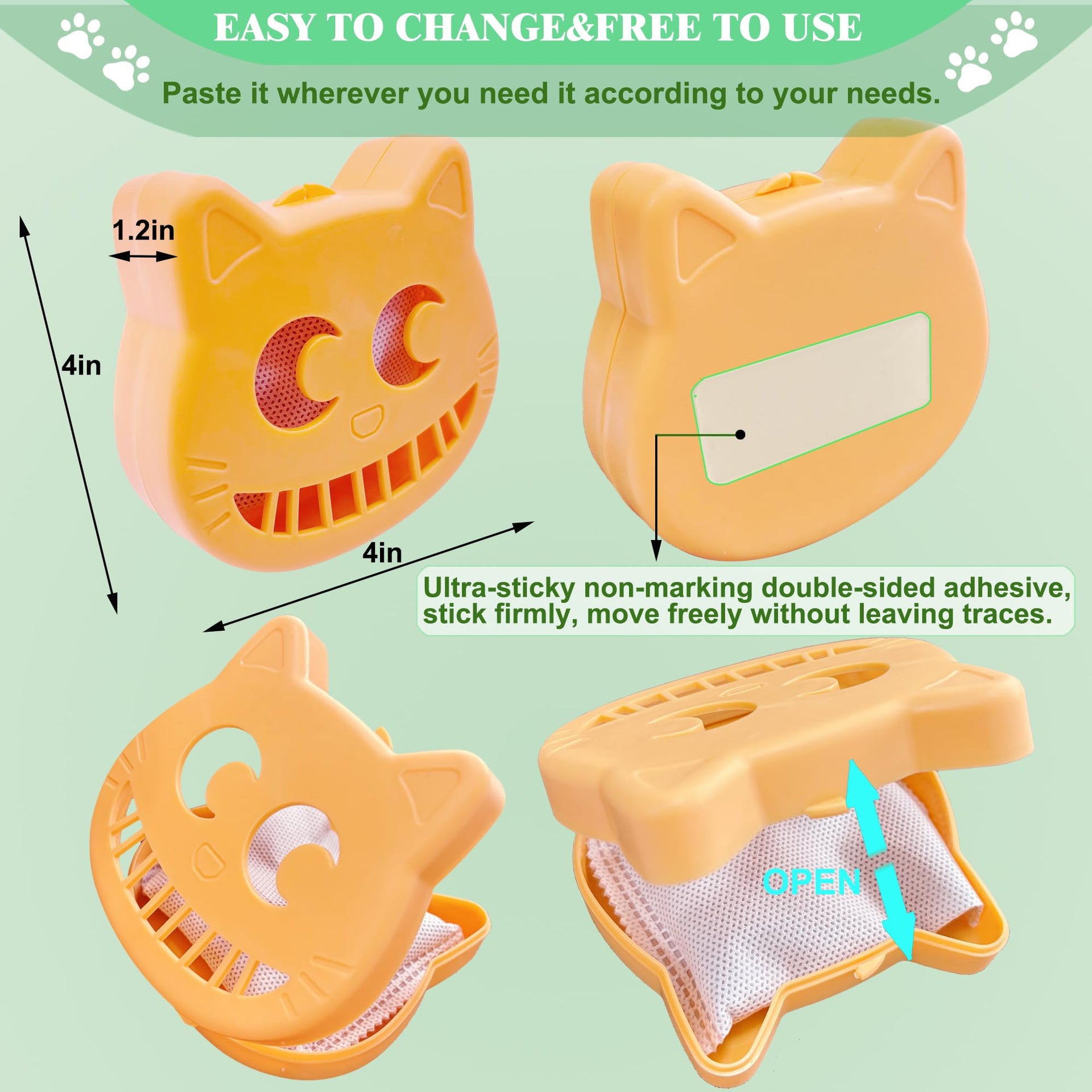 Unscented Cat Litter Box Deodorizer for Fumoi Automatic Litter Box (4 Count)
