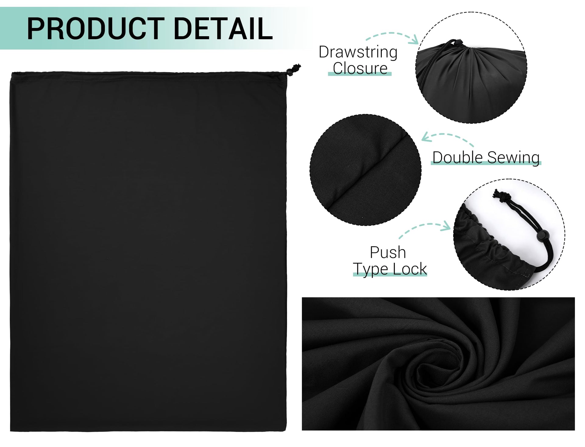 Bulk Travel Laundry Bag (6 Count)