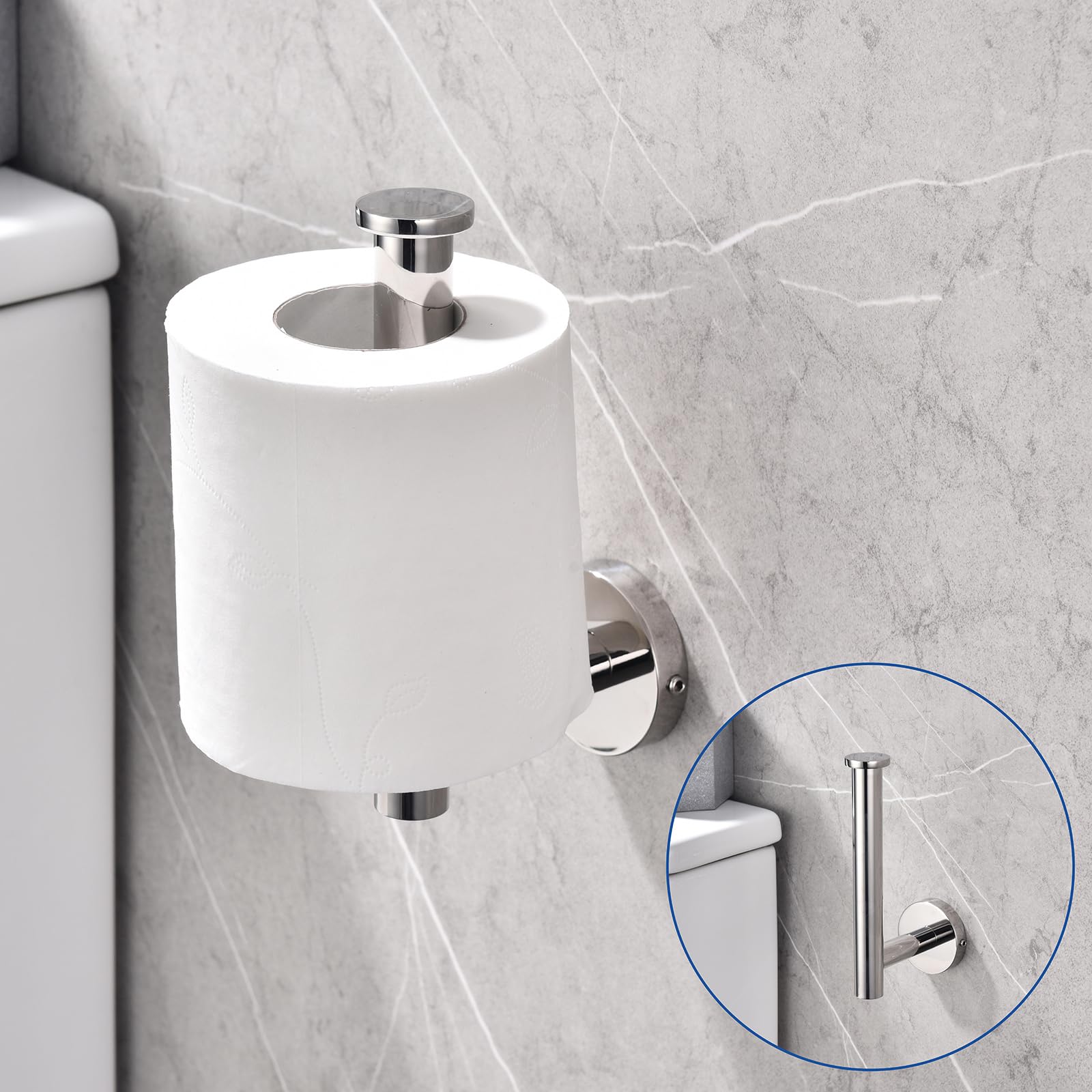 Polished Chrome Toilet Paper Holder SUS304 Stainless Steel
